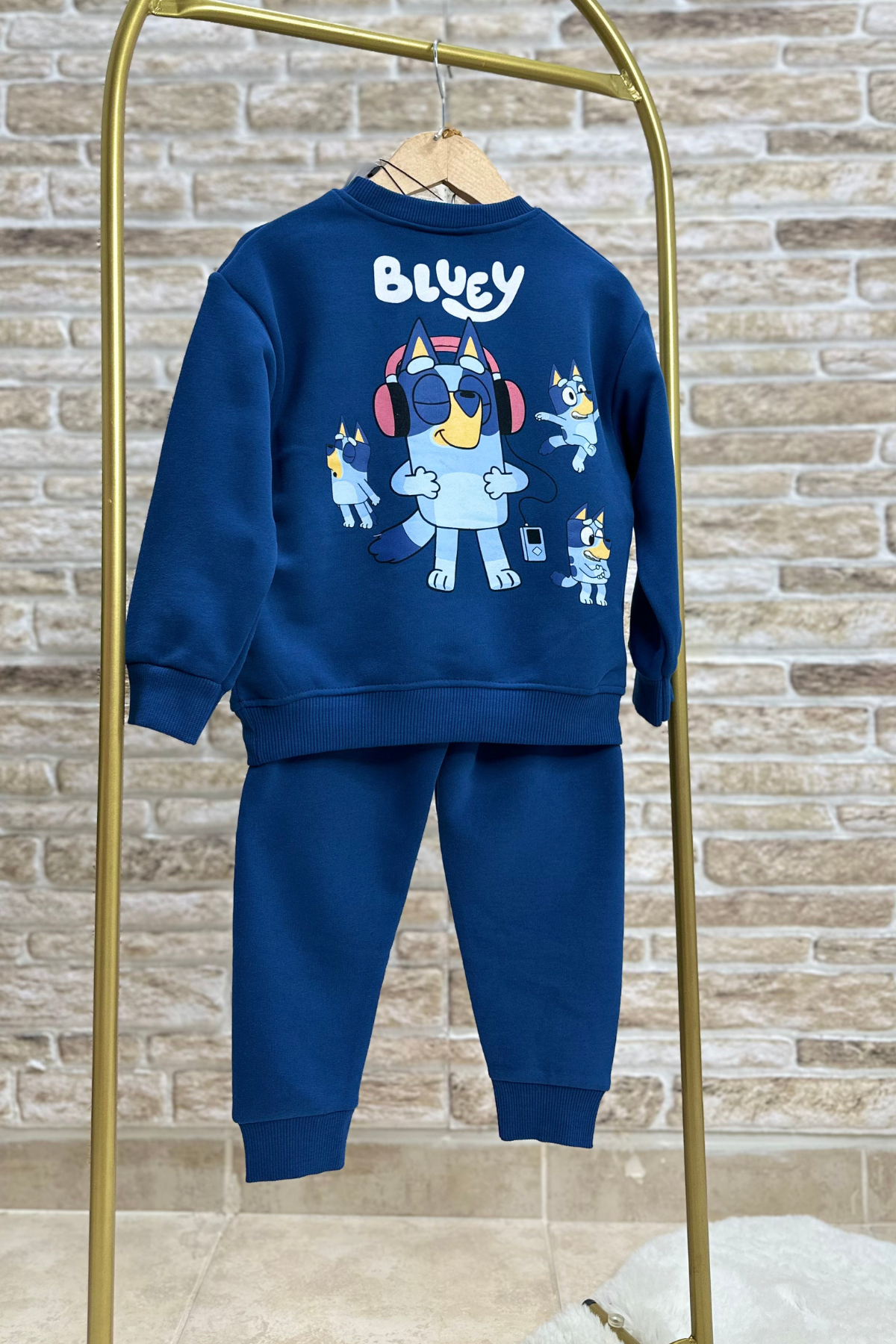 Unisex Çocuk 3 İplik Bluey Laci Takım