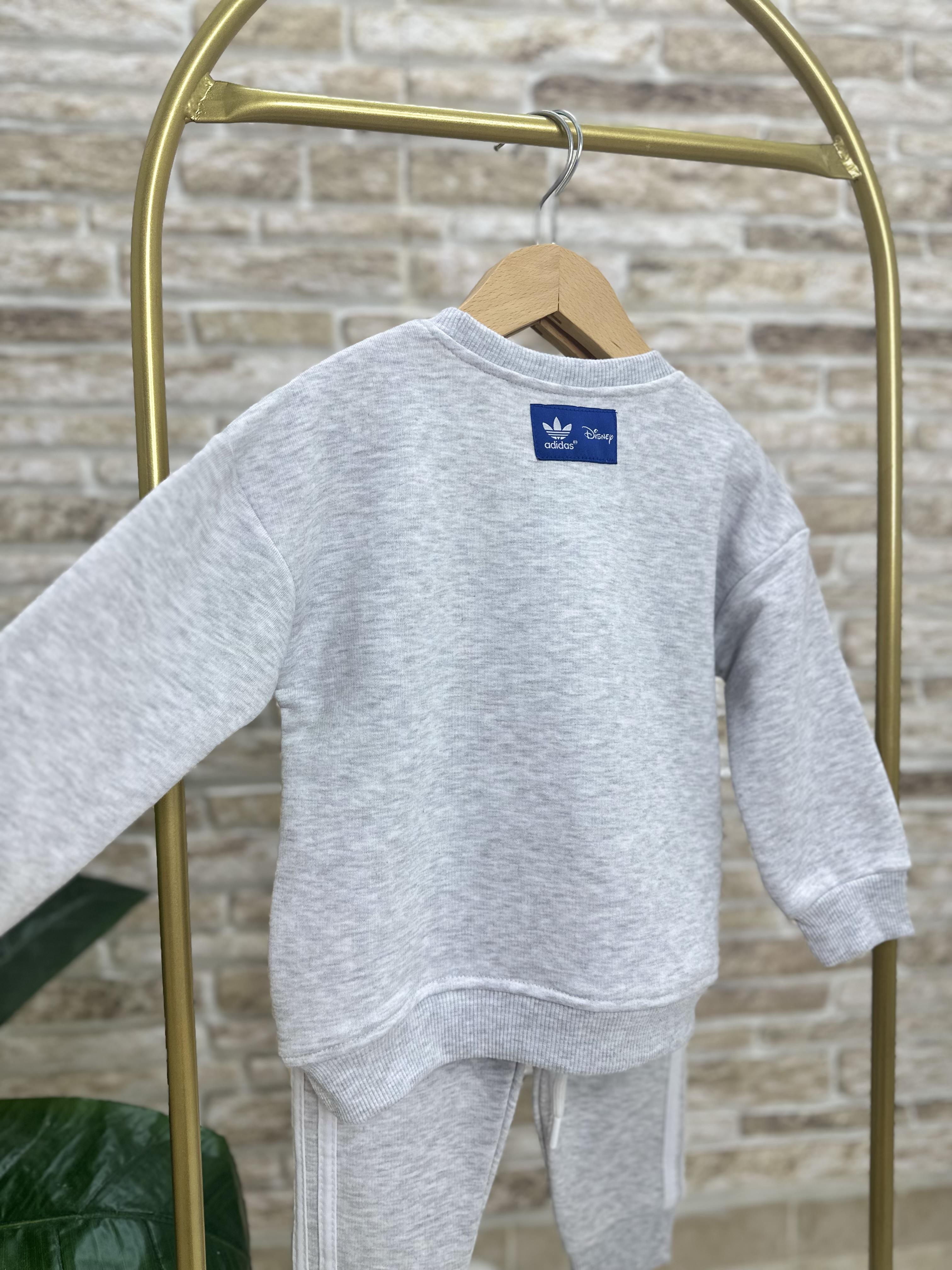 Unisex Çocuk 3 İplik Gri Unicorn Takım