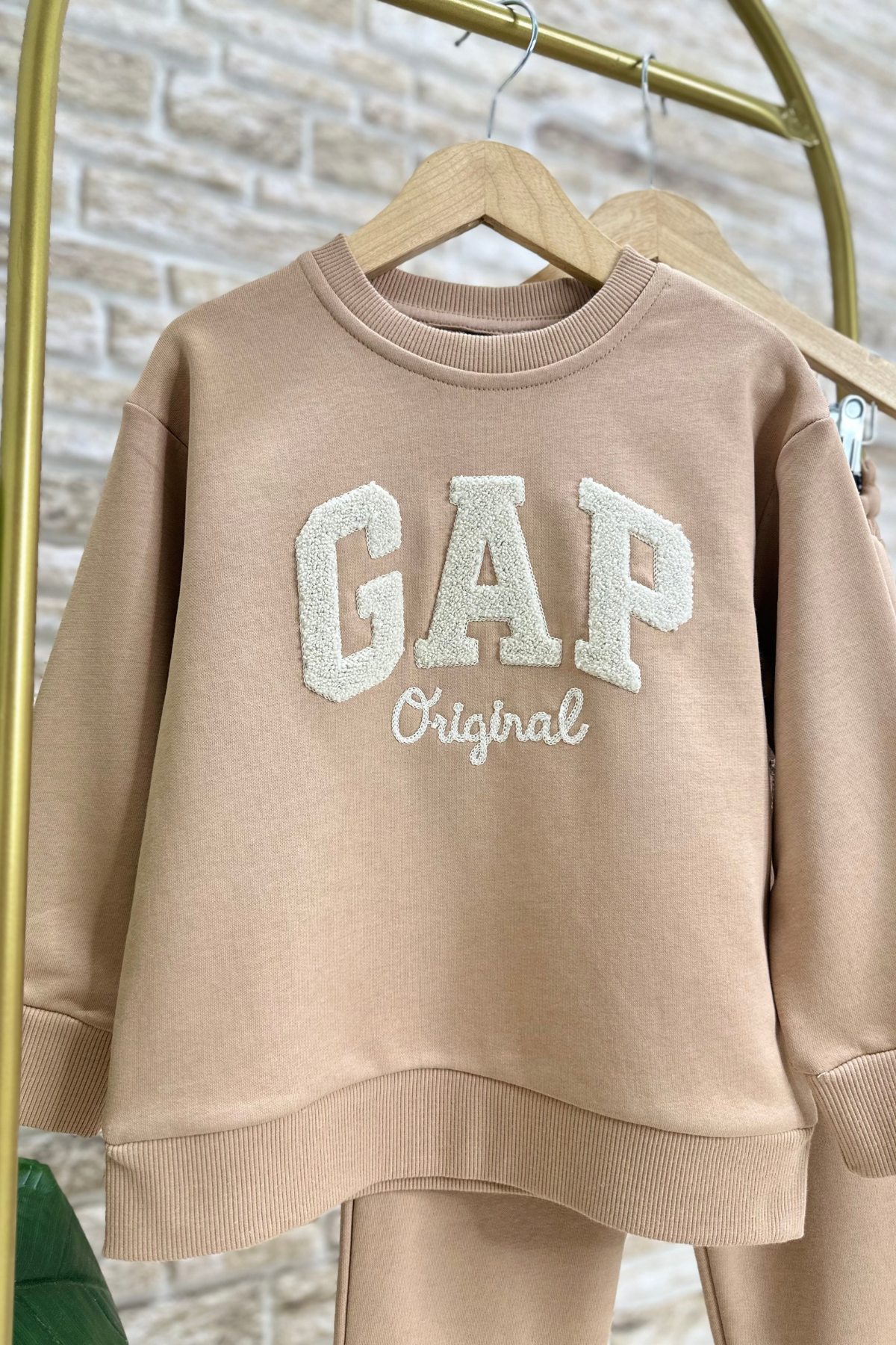 Unisex Çocuk 3 İplik Kahve Süzene Gap Takım