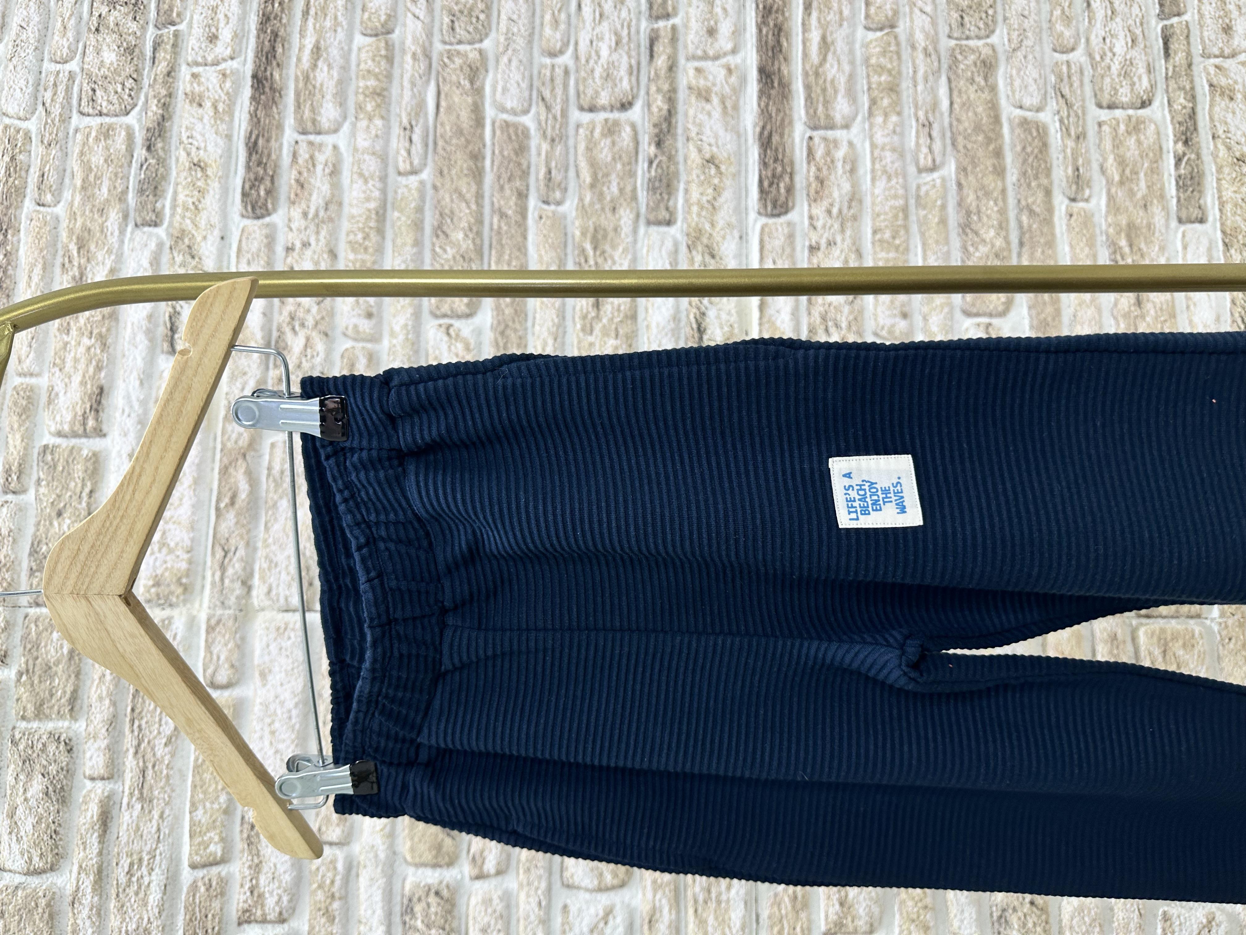 Unisex Çocuk 3 İplik Lacivert Fitilli Yarım Fermuarlı İkili Takım