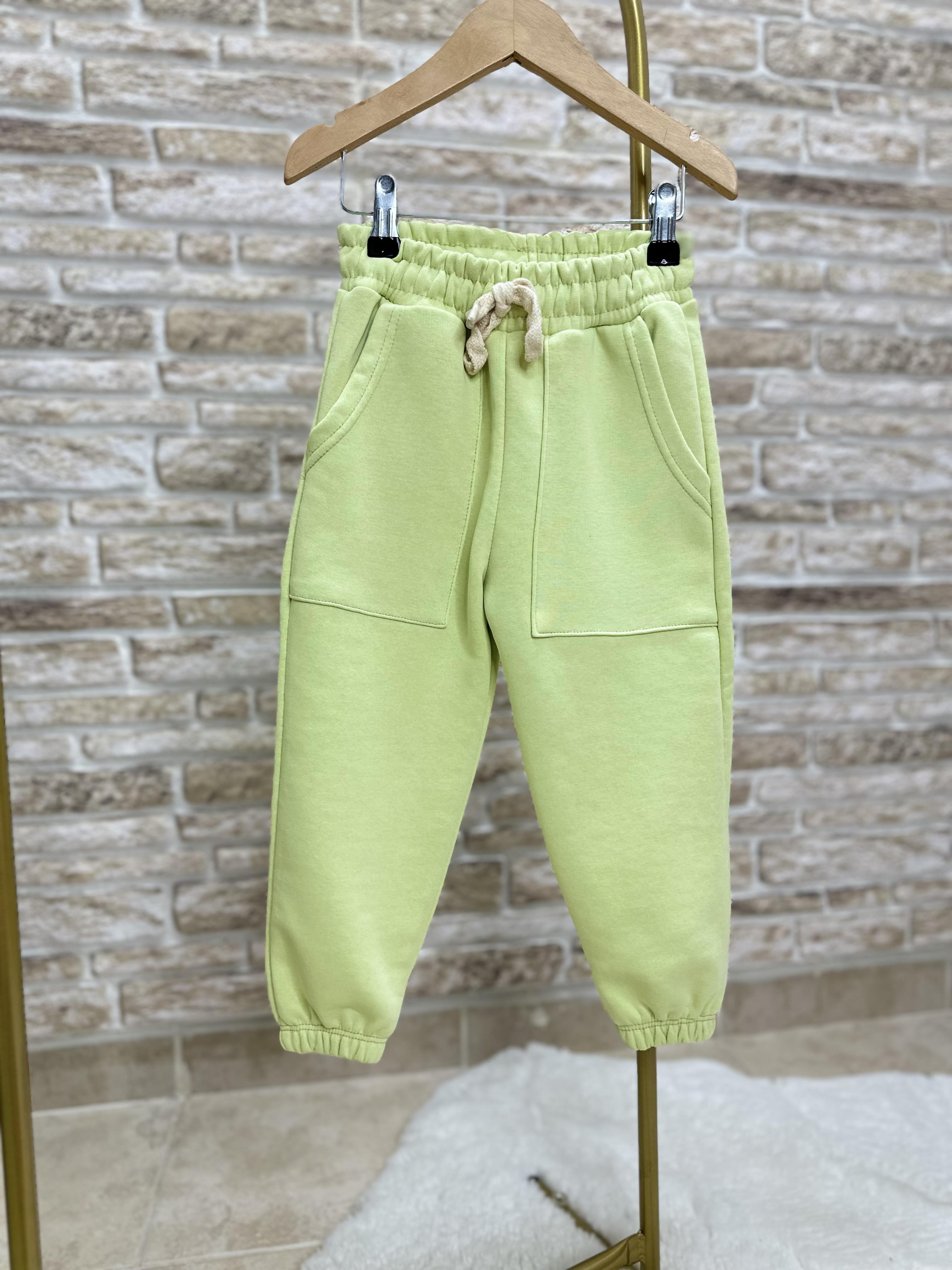 Unisex Çocuk 3 İplik Neon Yeşil Memories Takım