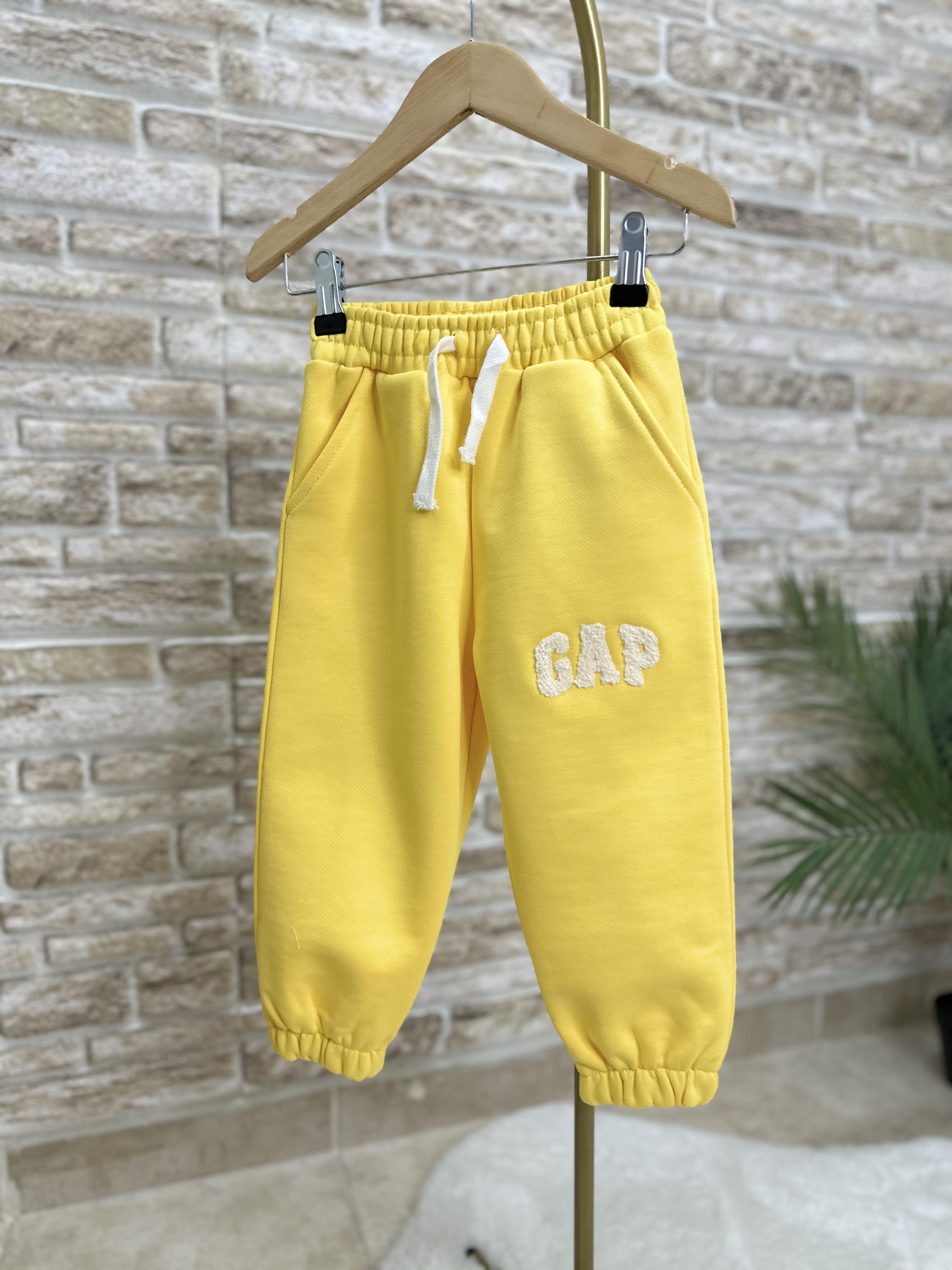 Unisex Çocuk 3 İplik Sarı Gap Takım
