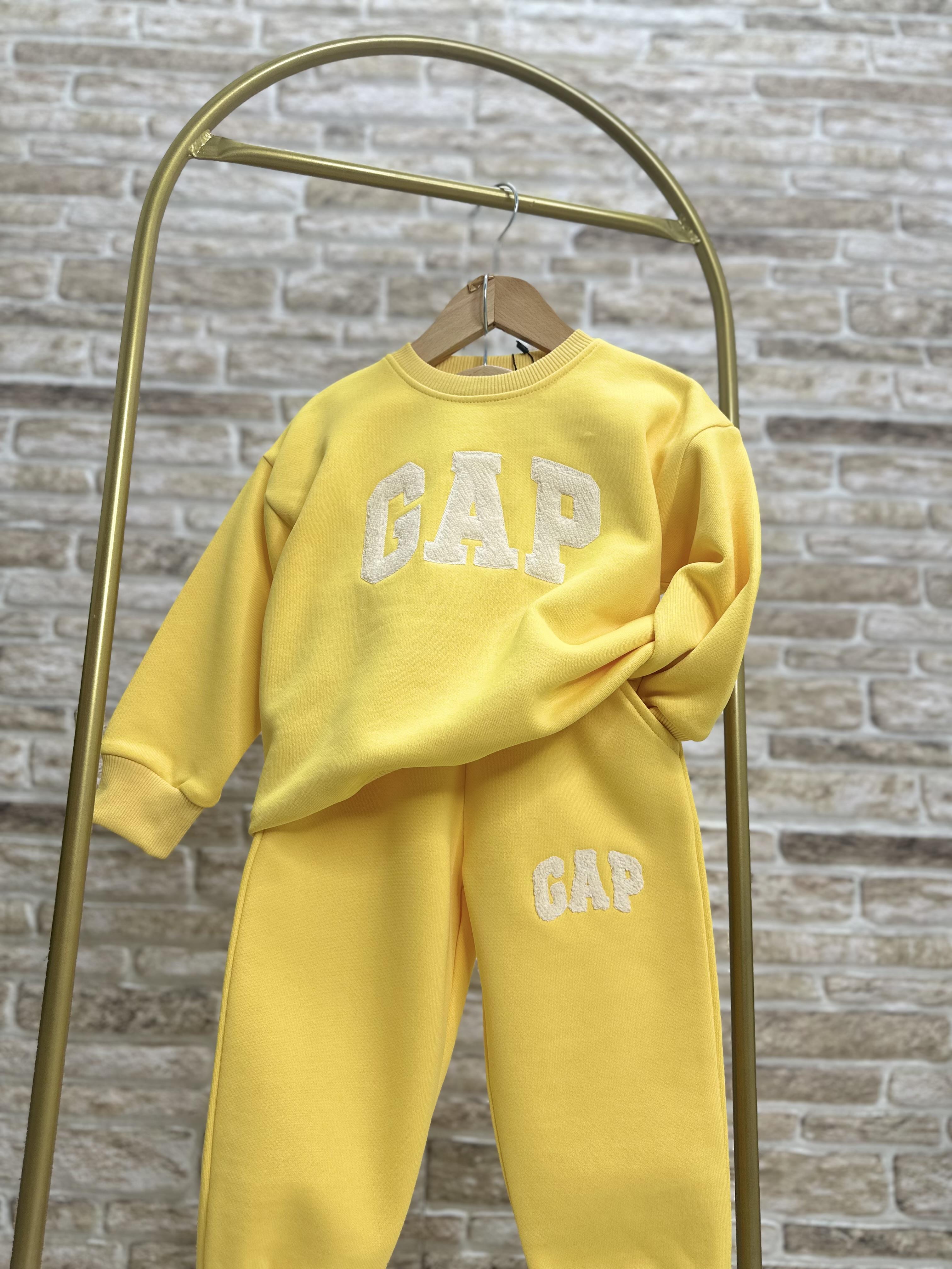 Unisex Çocuk 3 İplik Sarı Gap Takım