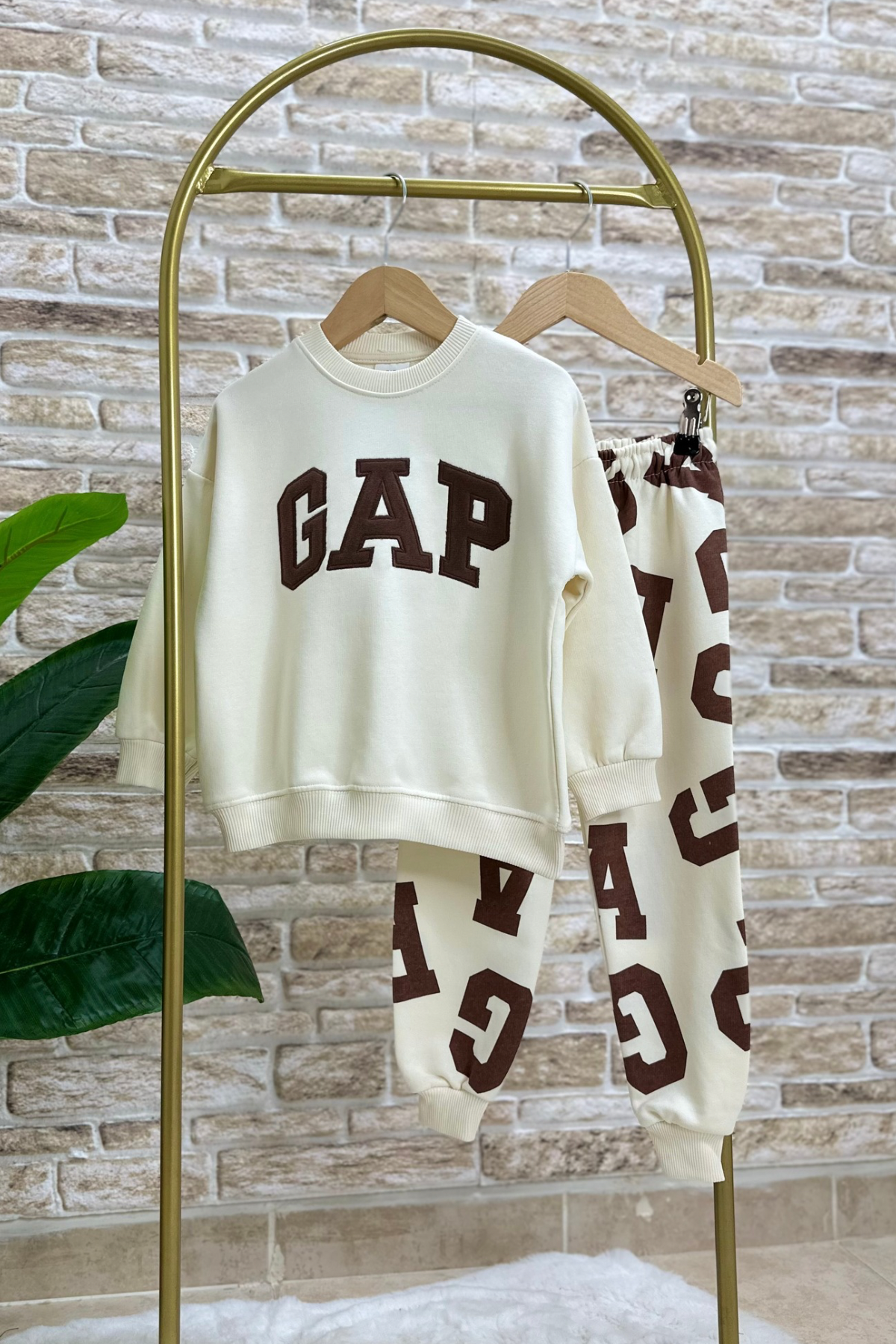 Unisex Çocuk 3 İplik Yazılı Gap Takım