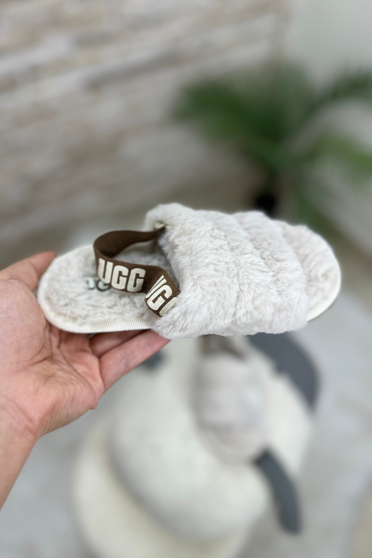 Unisex Çocuk Arkası Lastikli Bej Terlik 
