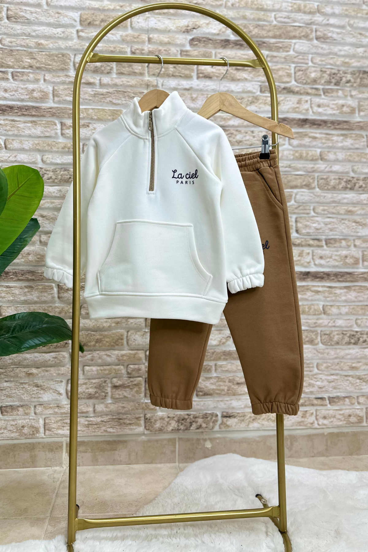 Unisex Çocuk Balıkçı Yaka Fermuarlı Takım