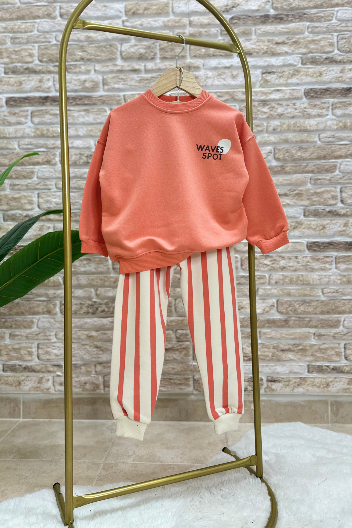 Unisex Çocuk Çizgili Ride The Takım