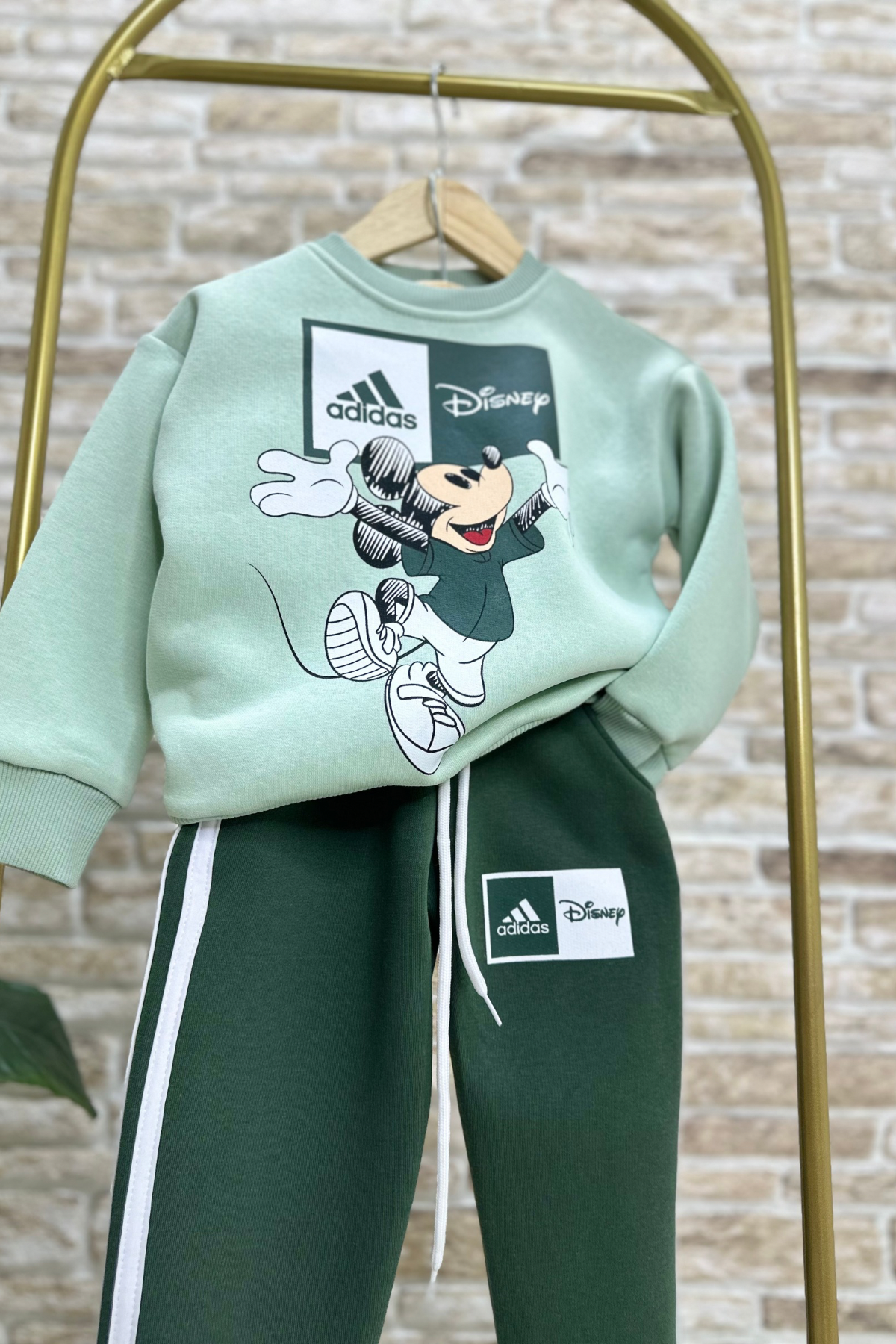 Unisex Çocuk Şardonlu Adids Yeşil Takım