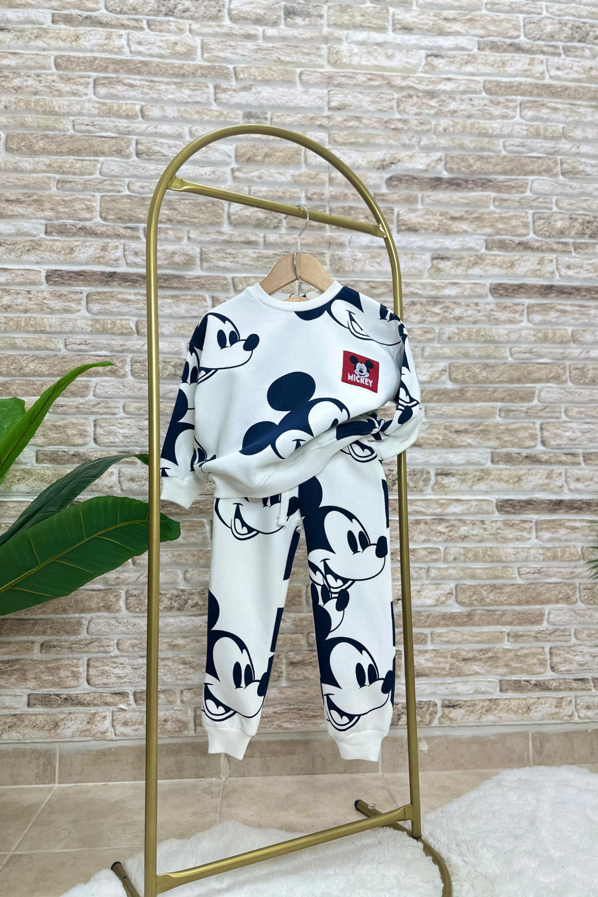 Unisex Çocuk Şardonlu Mickey İkili Takım