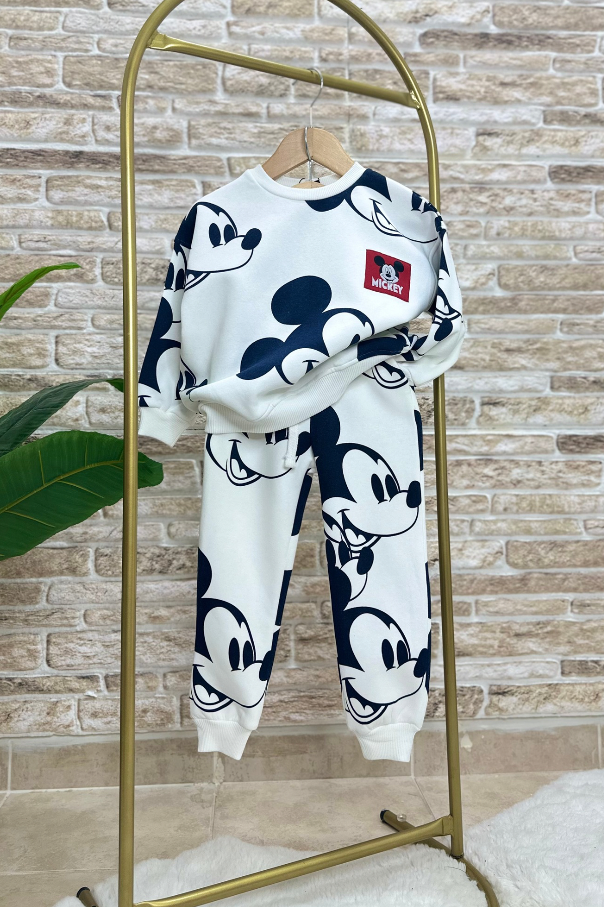 Unisex Çocuk Şardonlu Mickey İkili Takım