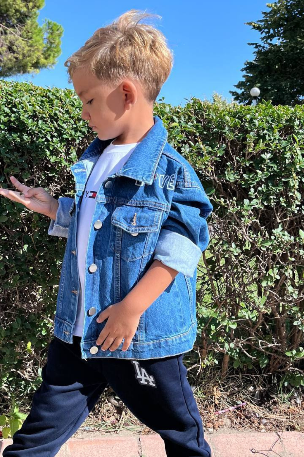 Unisex Denim Kalpli  Kot Ceket