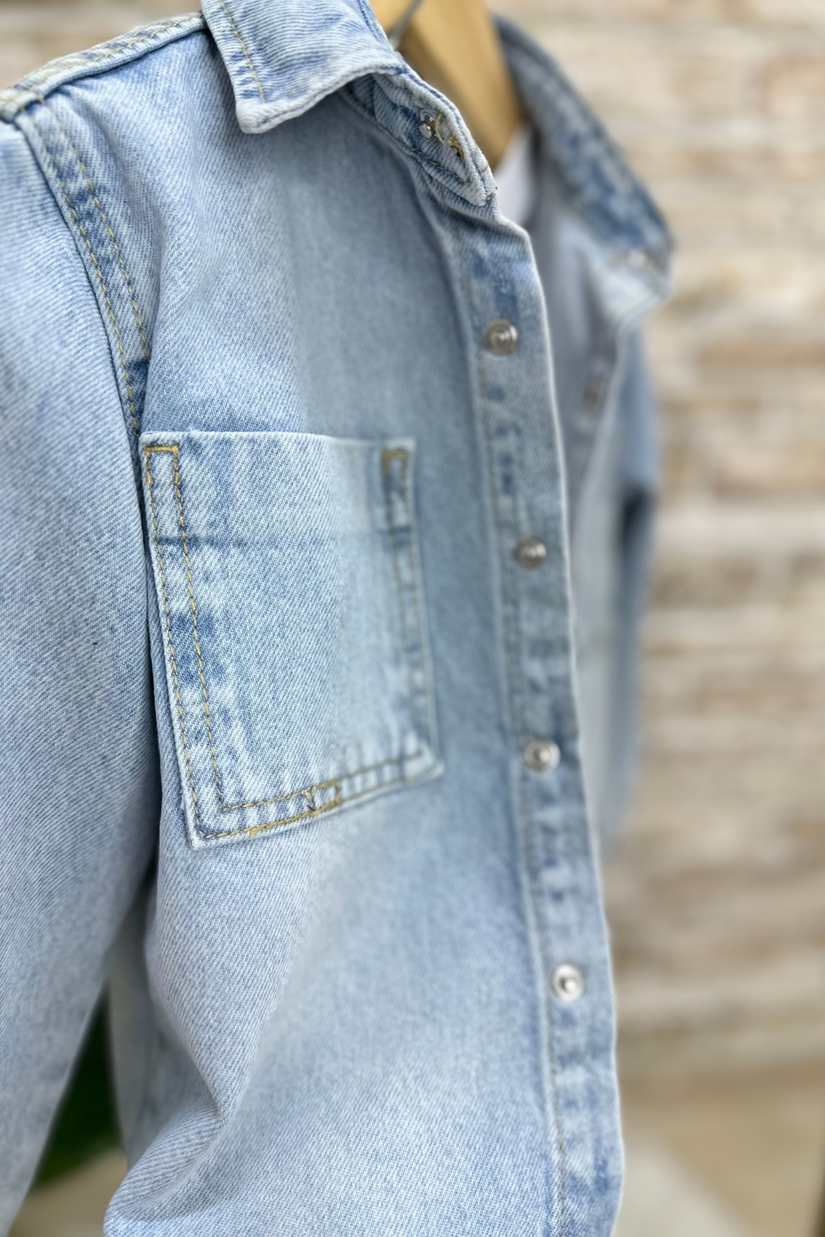 Unisex Çocuk Denim Kot Ceket  & Gömlek