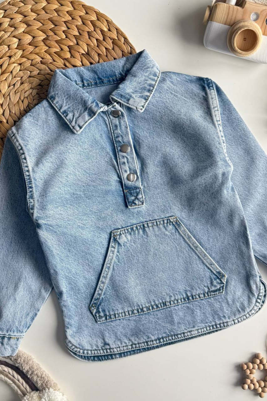 Unisex Denim Mavi Sweat