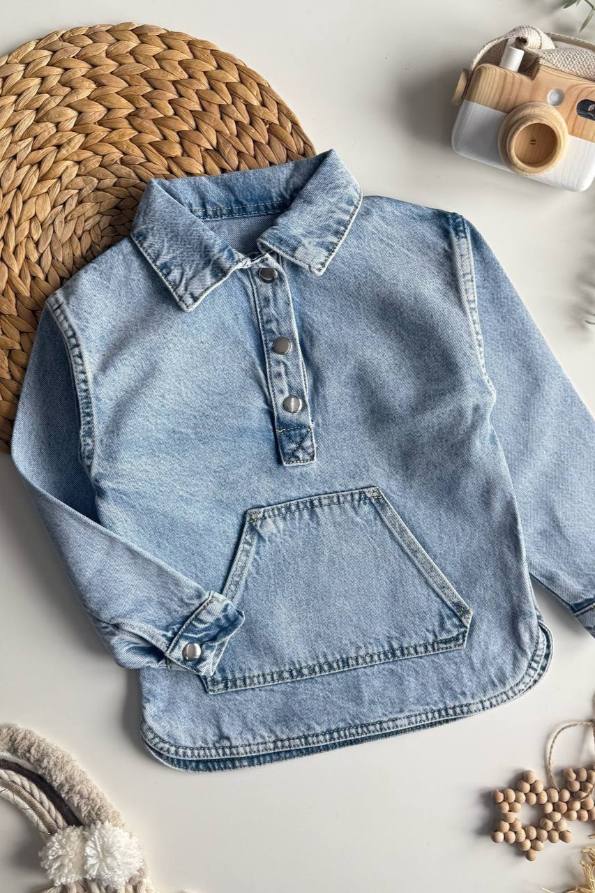 Unisex Denim Mavi Sweat
