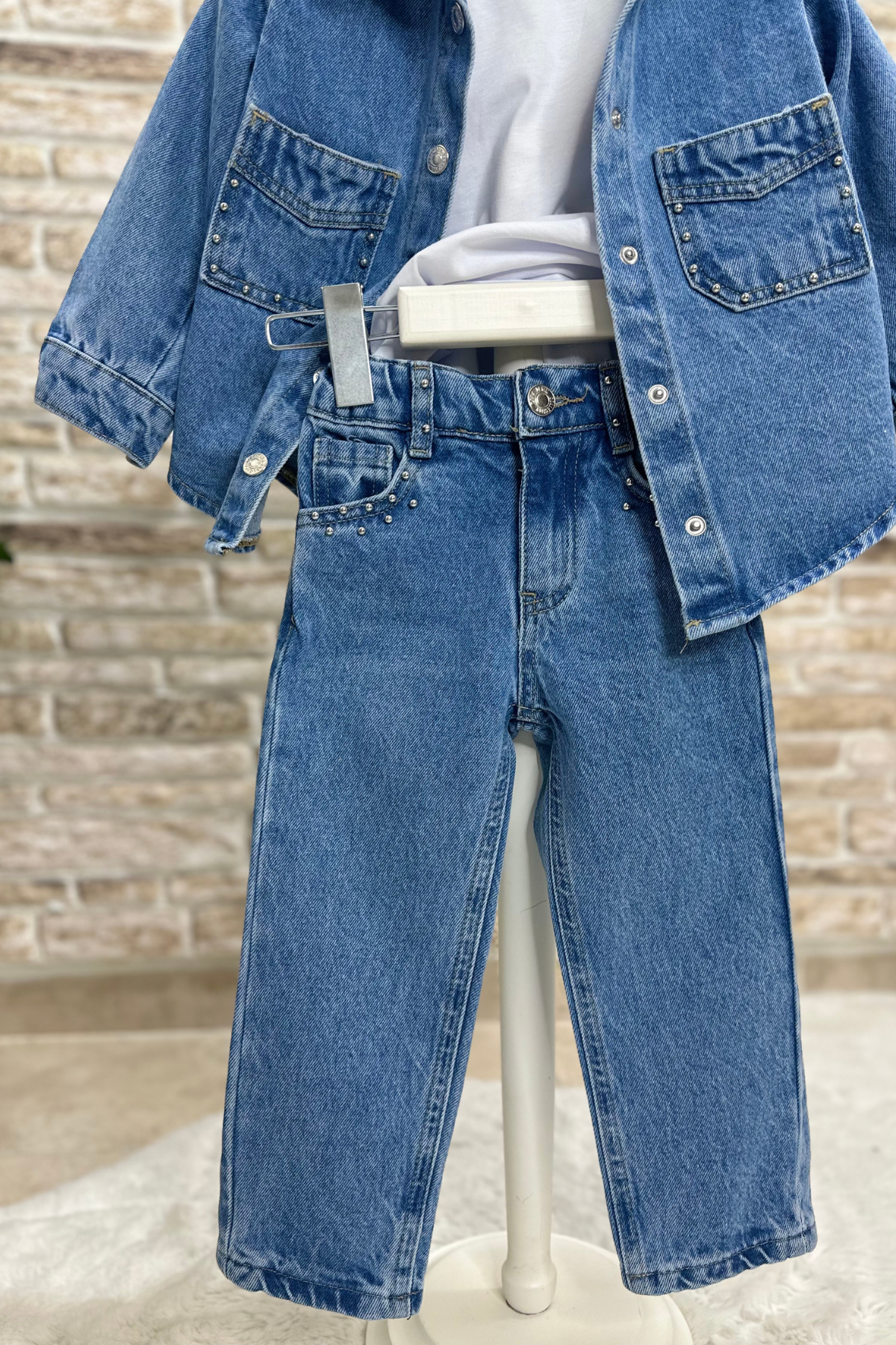 Unisex Çocuk Denim Takım