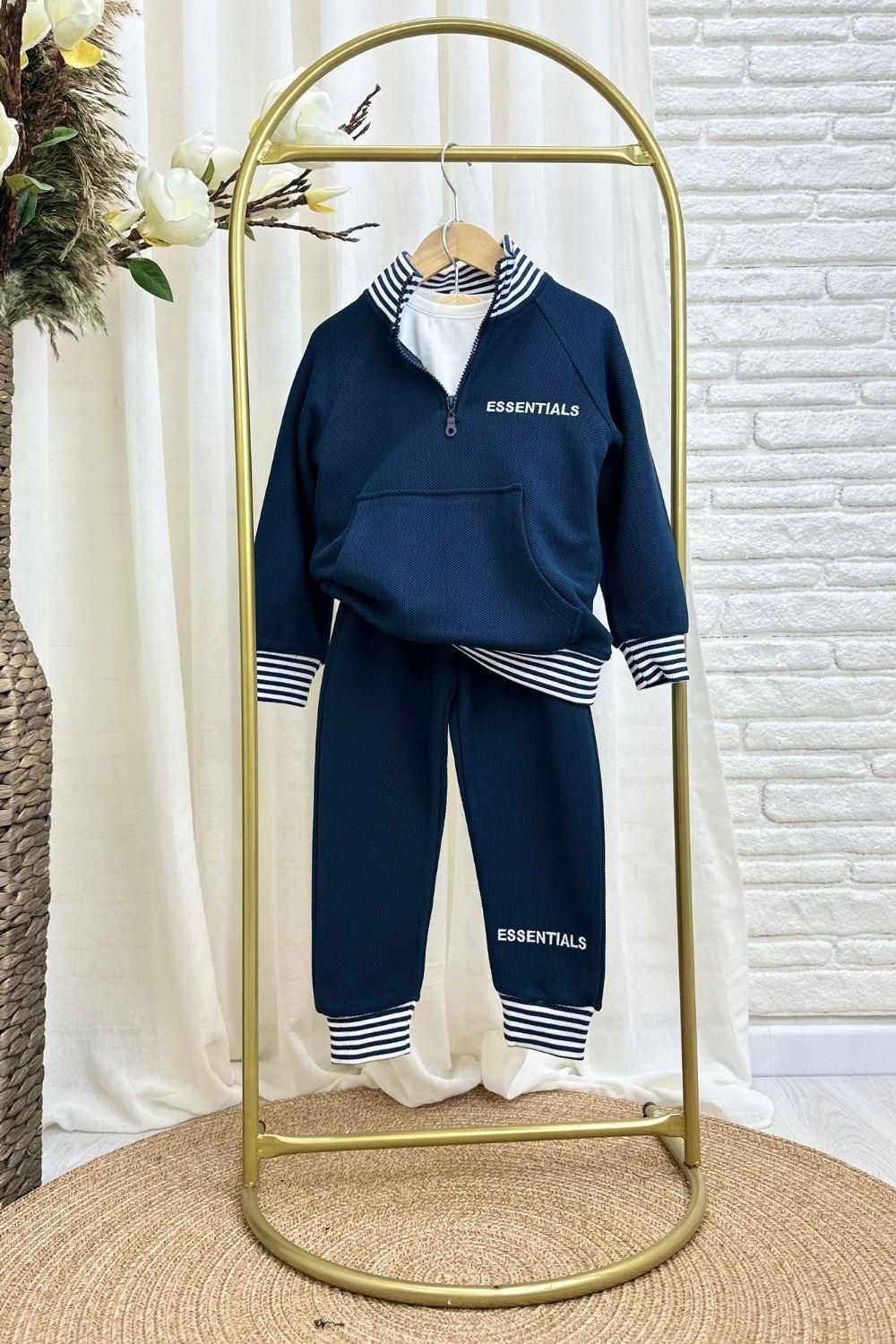 Unisex Dik Yaka Essentials Laci Takım