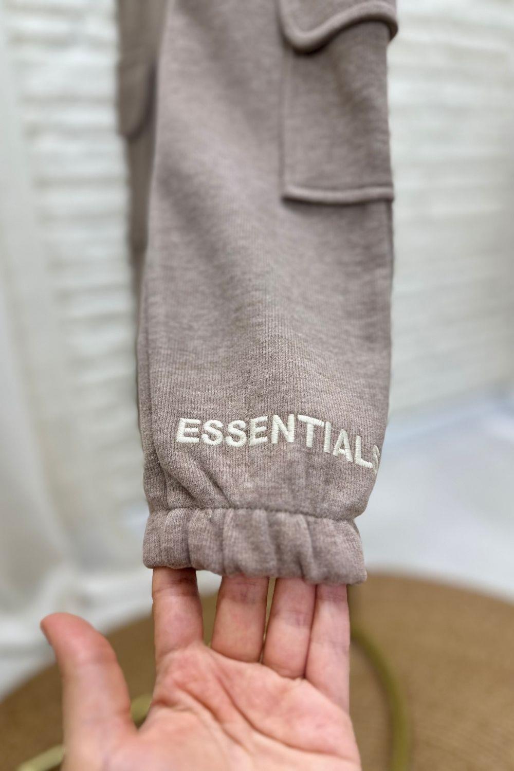 Unisex Dik Yaka Essentials  Vizon Takım