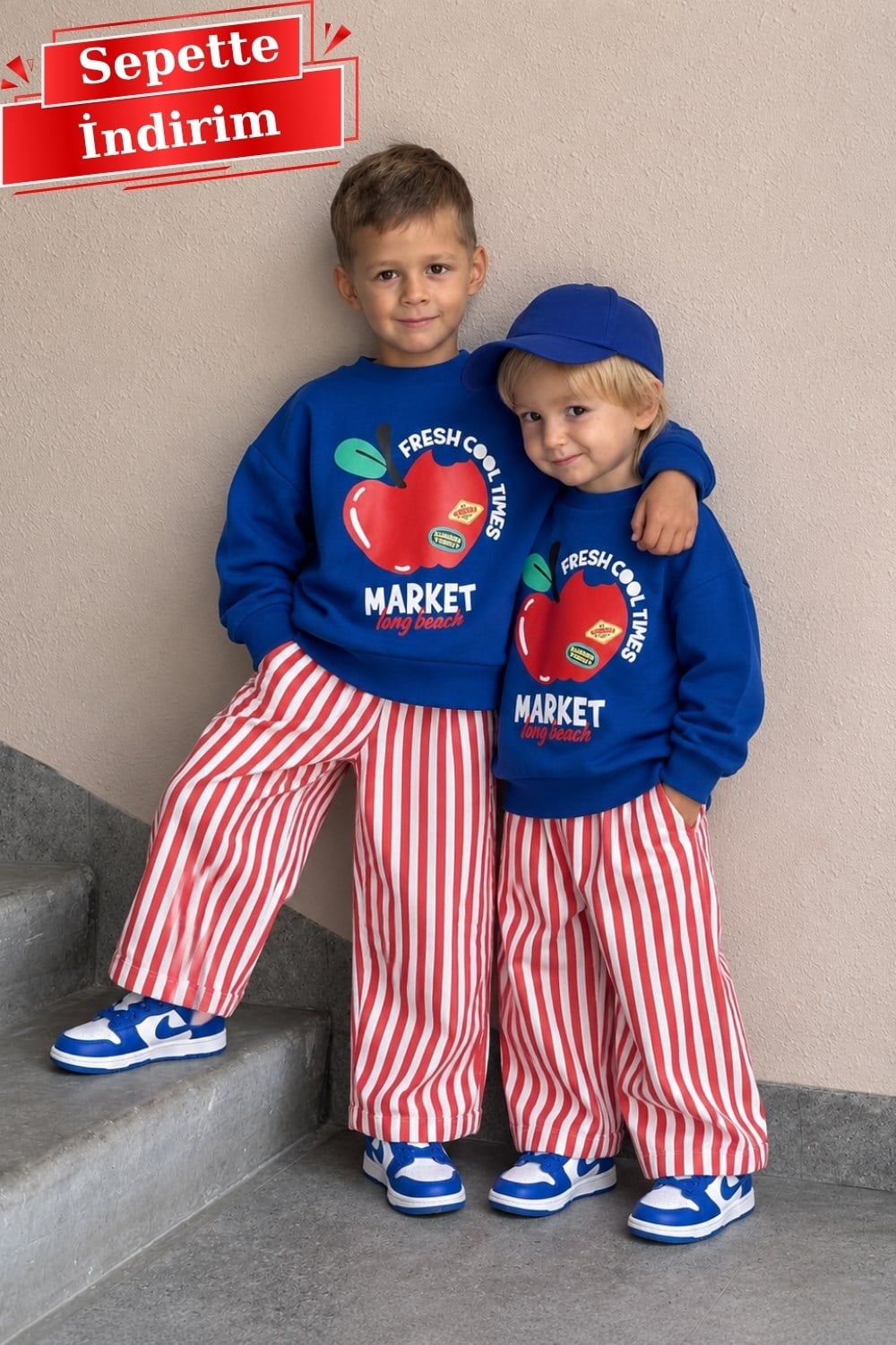 Unisex Elma Baskı 3 İplik Takım