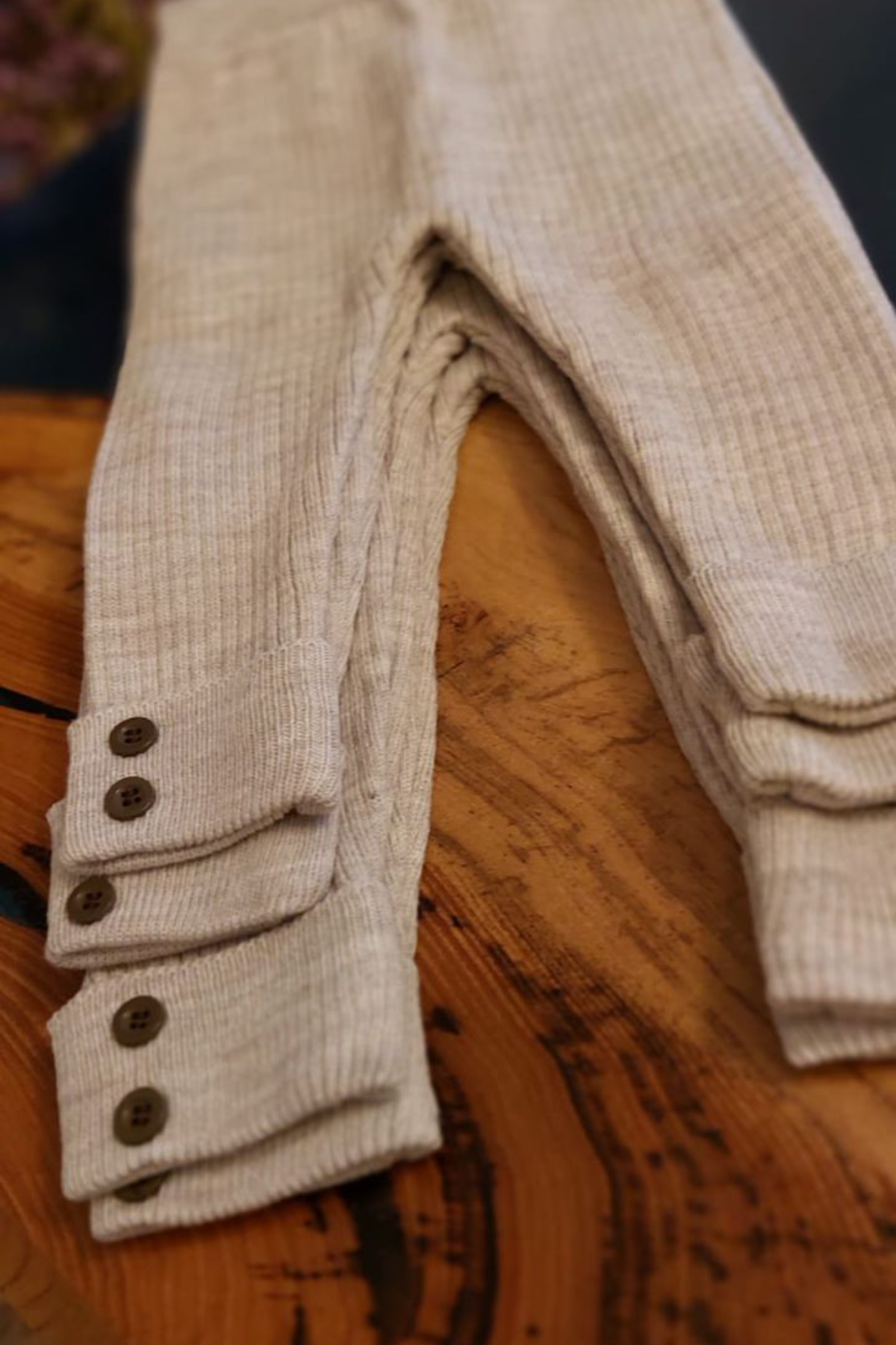 Unisex Fitilli Bej Tayt 