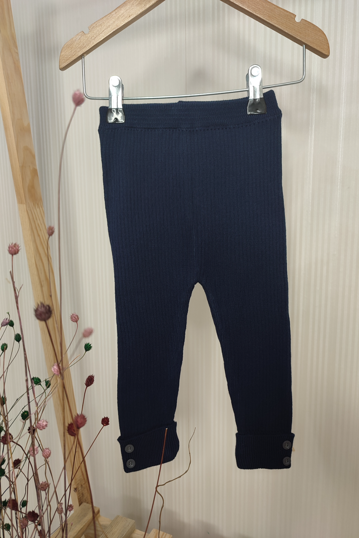 Unisex Fitilli Lacivert Tayt 