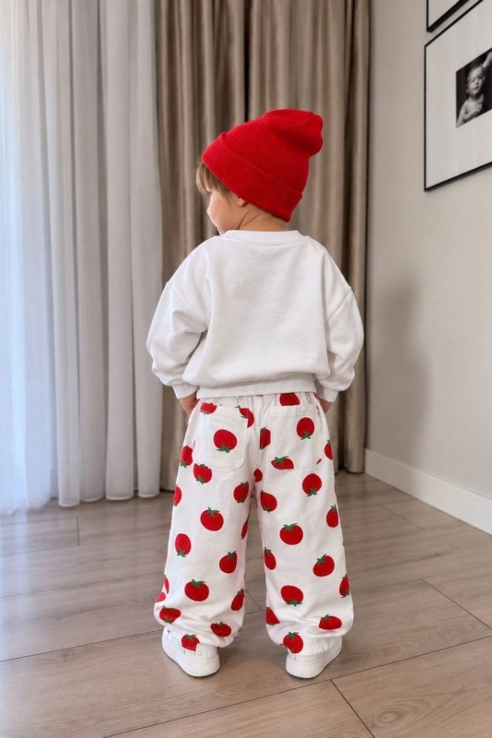 Unisex Gabardin Pantolonlu Domatesli Takım