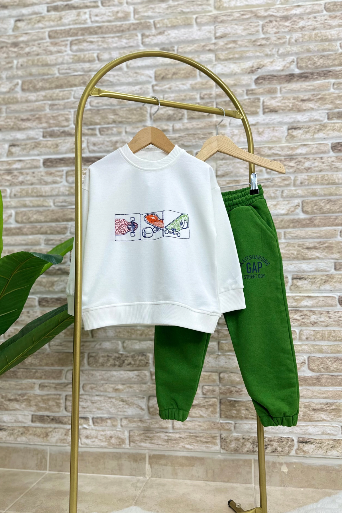 Unisex Gap Kaykaylı Yeşil Takım