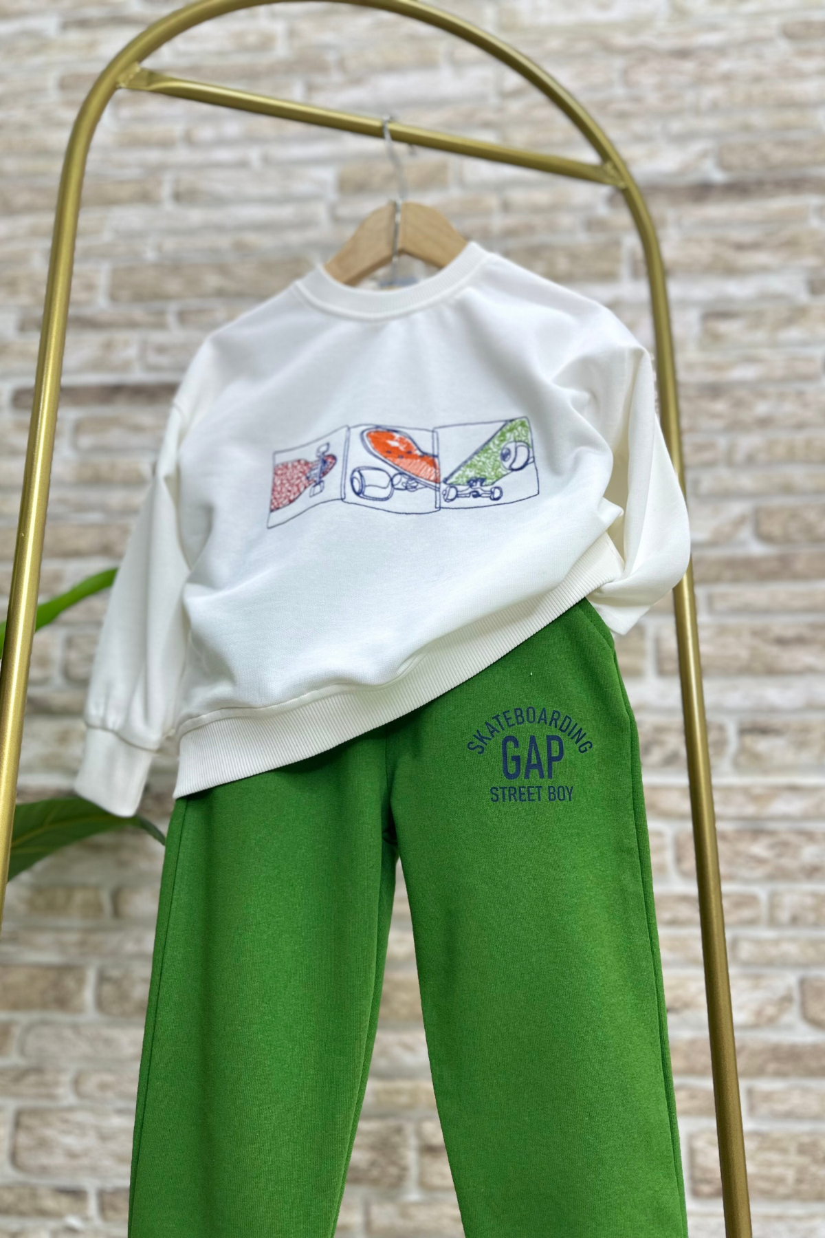 Unisex Gap Kaykaylı Yeşil Takım