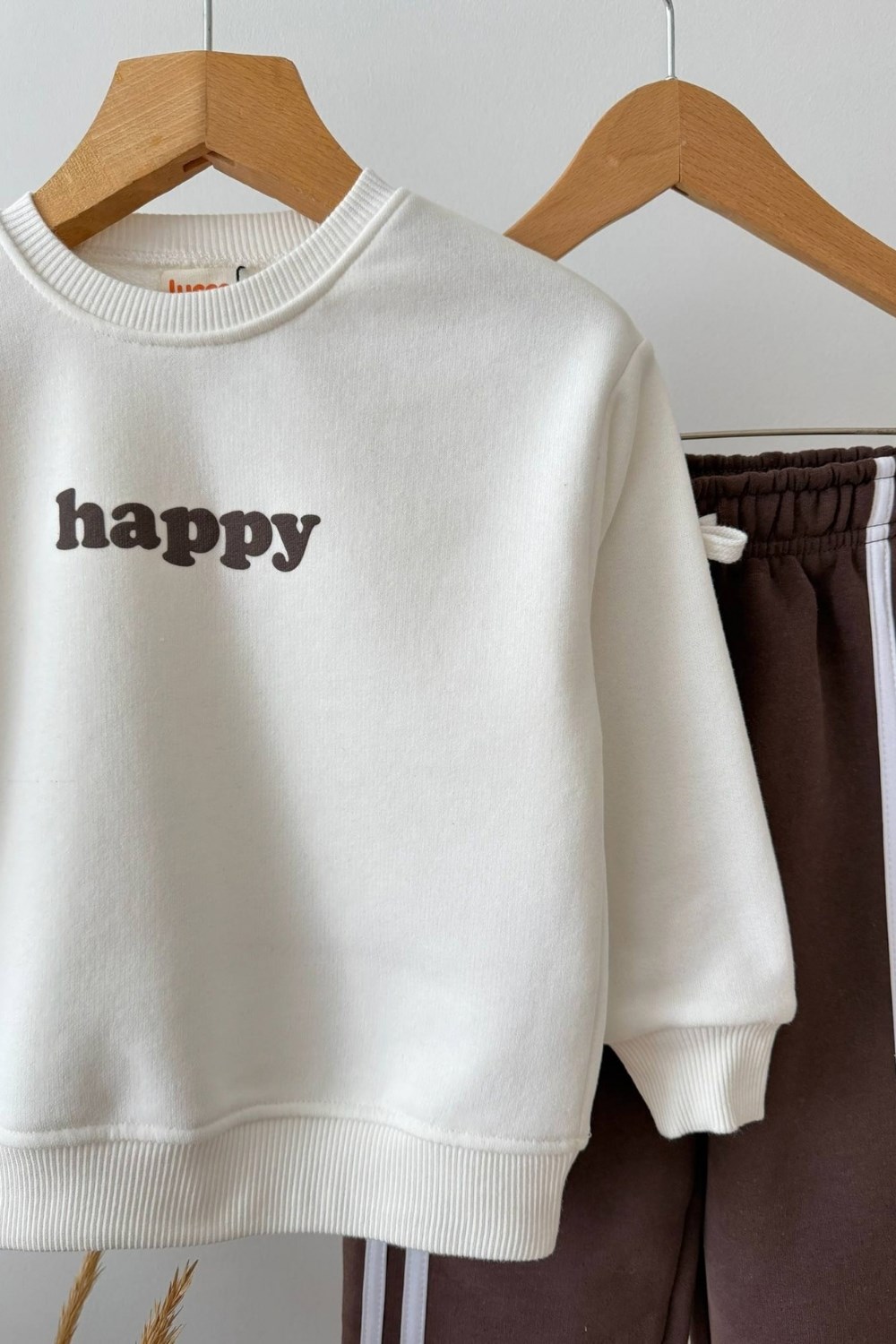Unisex Happy Kahveli Takım
