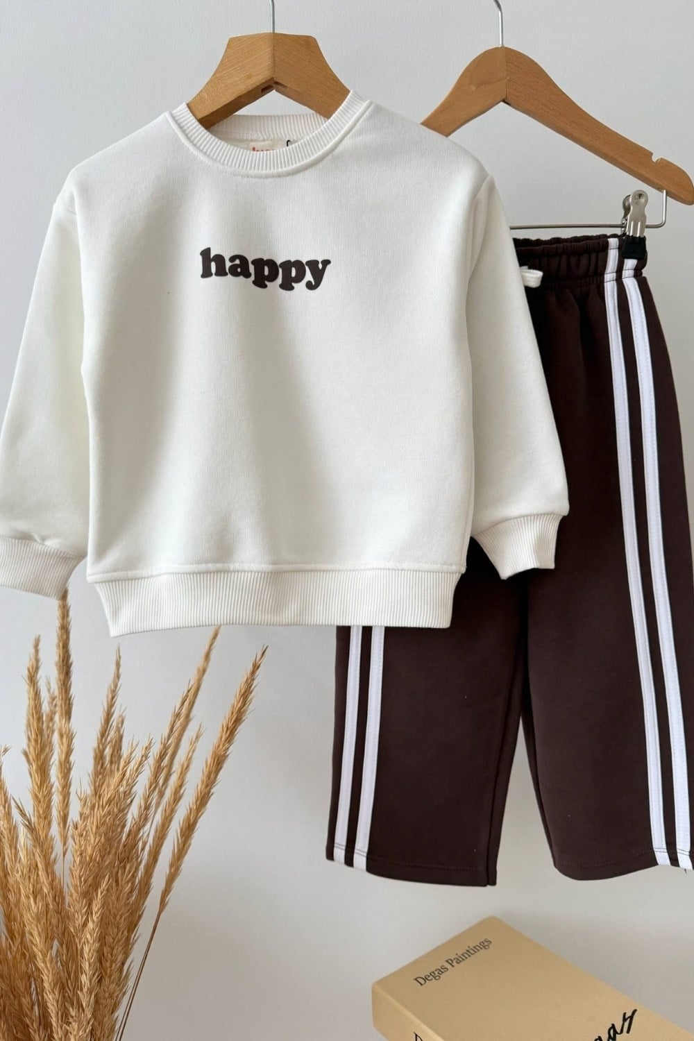 Unisex Happy Kahveli Takım