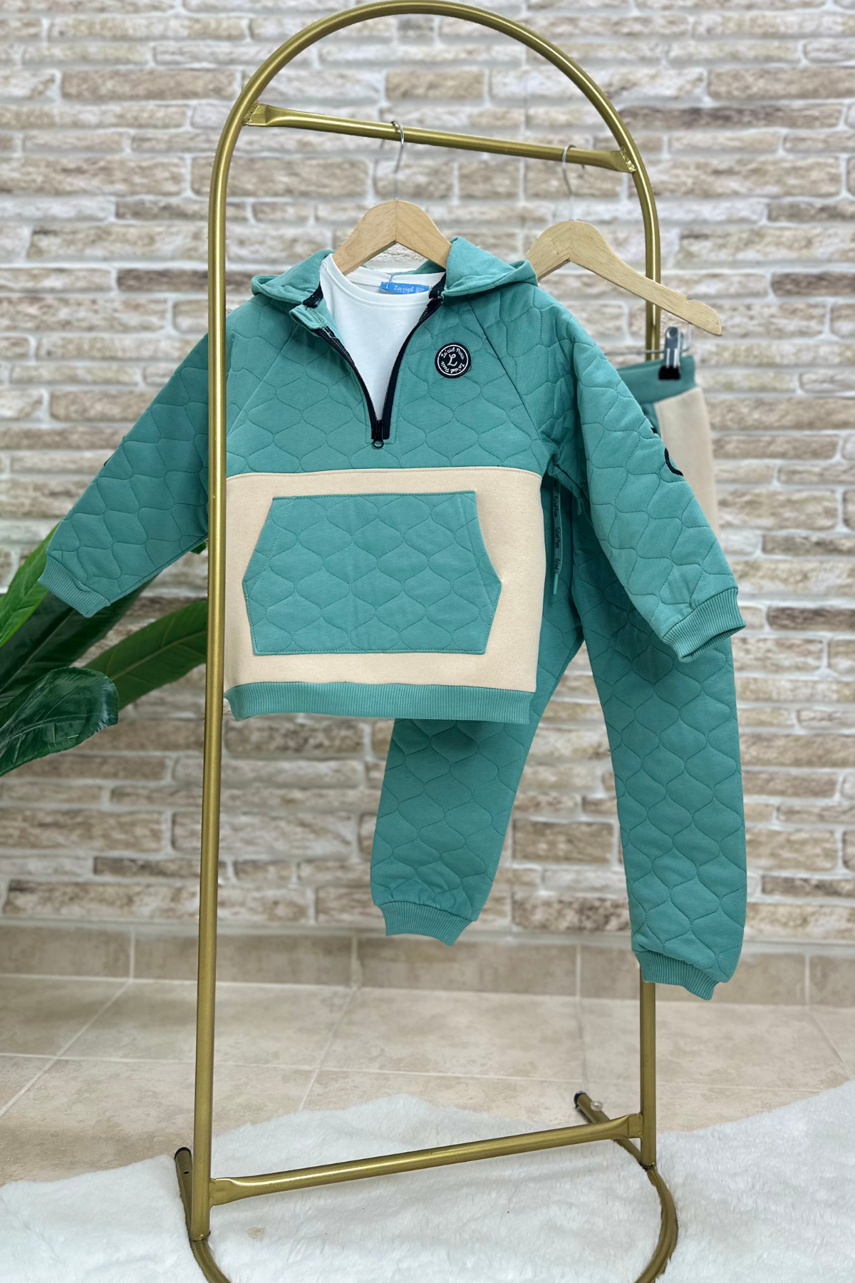 Unisex Kapüşonlu Kapitone Takım