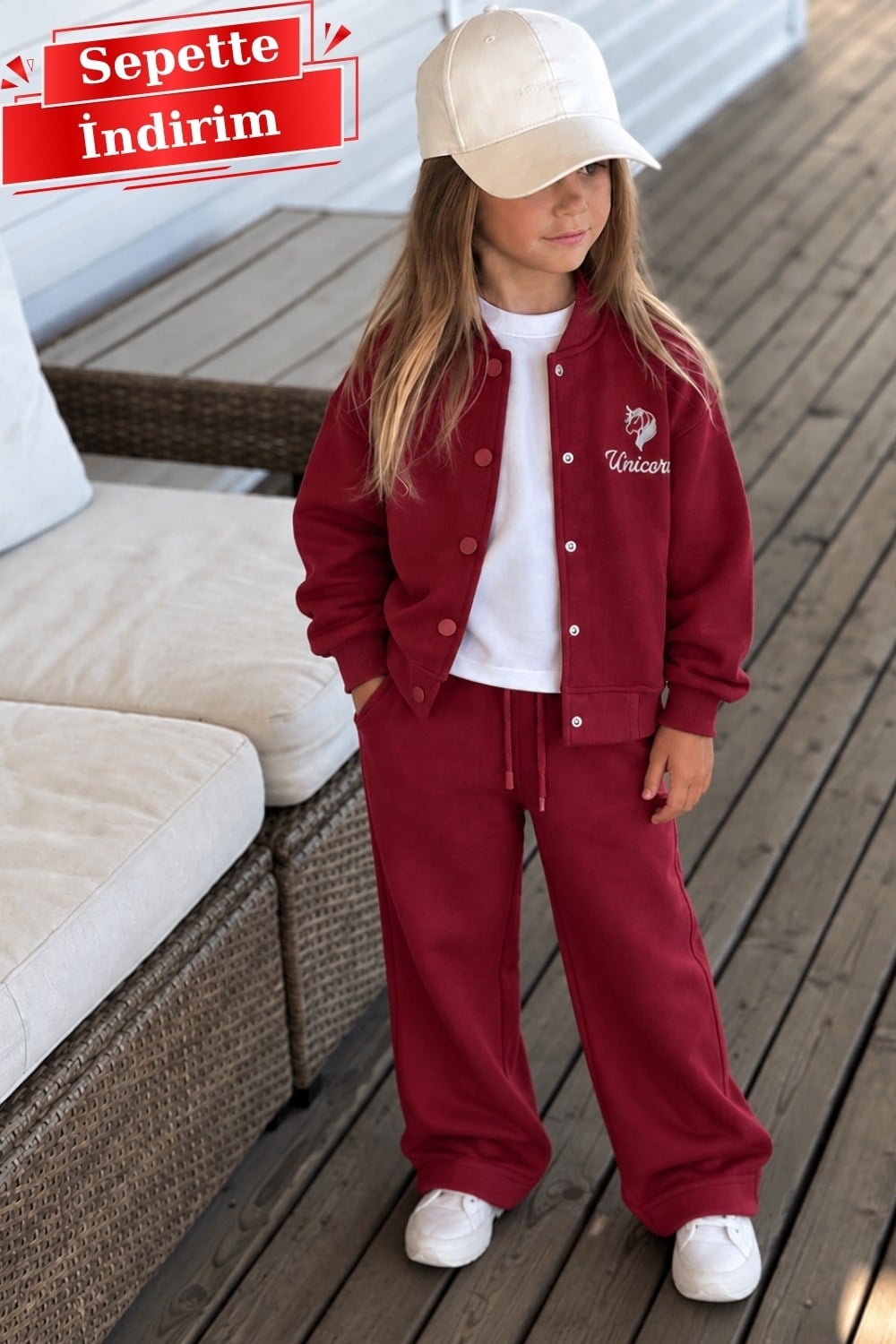 Unisex Kolej Ceketli 3 İplik Unicorn Takım