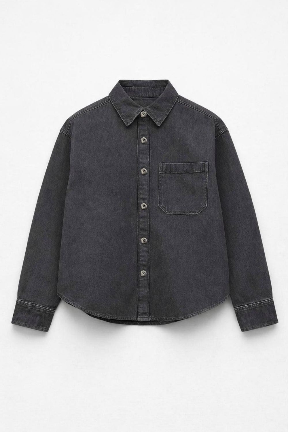 Unisex Laciel Antrasit Denim Gömlek