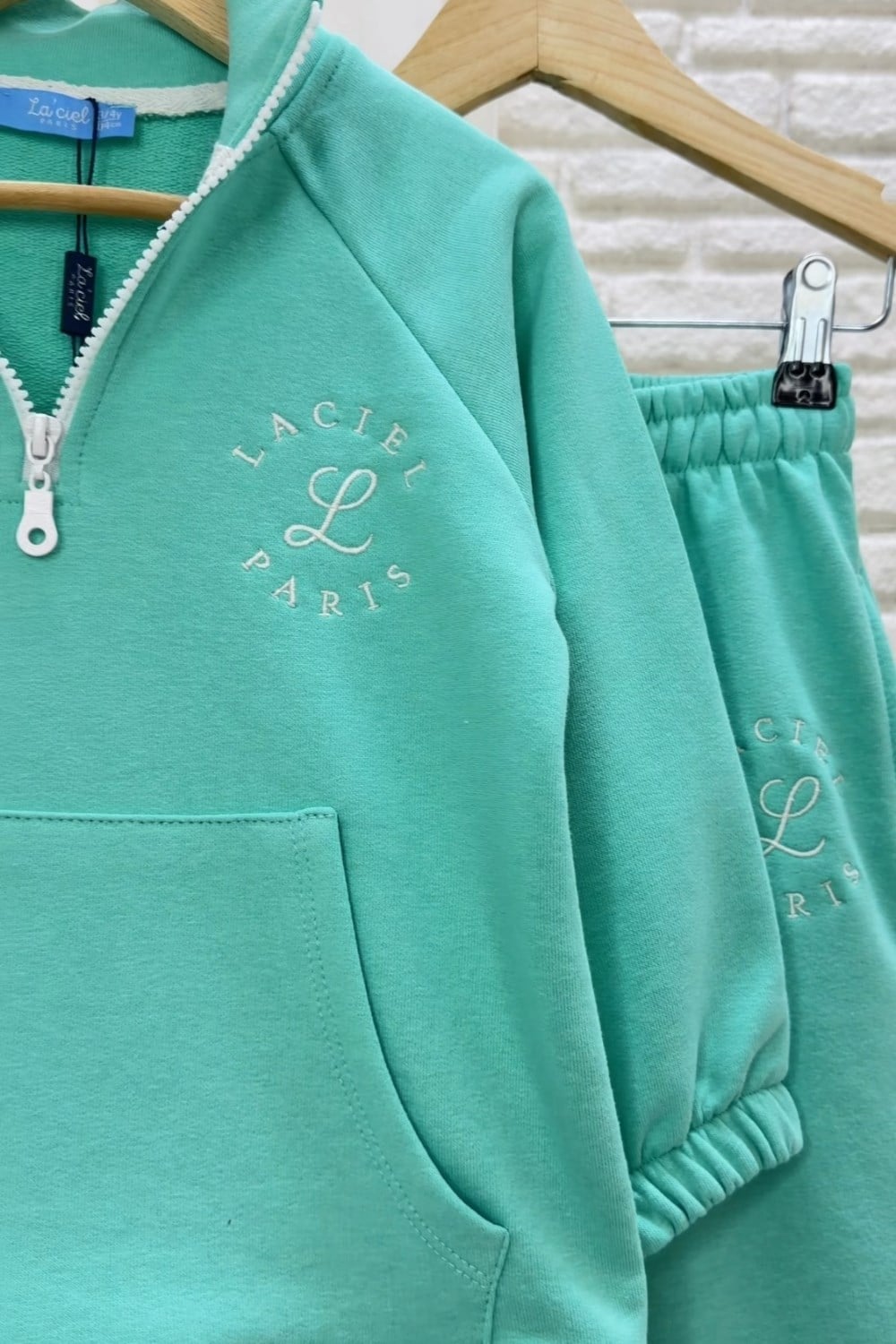 Unisex Laciel Balıkçı Yaka Fermuarlı Yeşil Takım