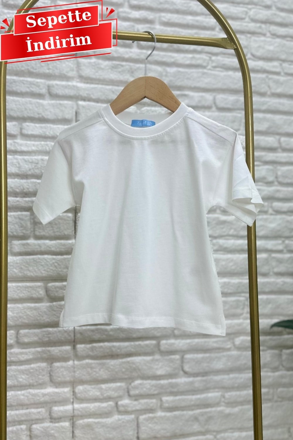 Unisex Laciel Kısa Kol Beyaz Tshirt