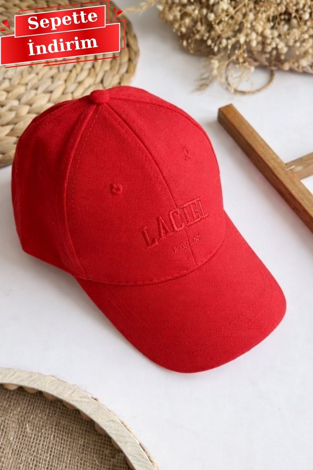 Unisex Laciel Paris Kırmızı Şapka