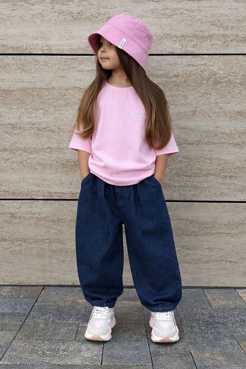 Unisex Laciel Summer Pembe Kısa Kol Tshirt
