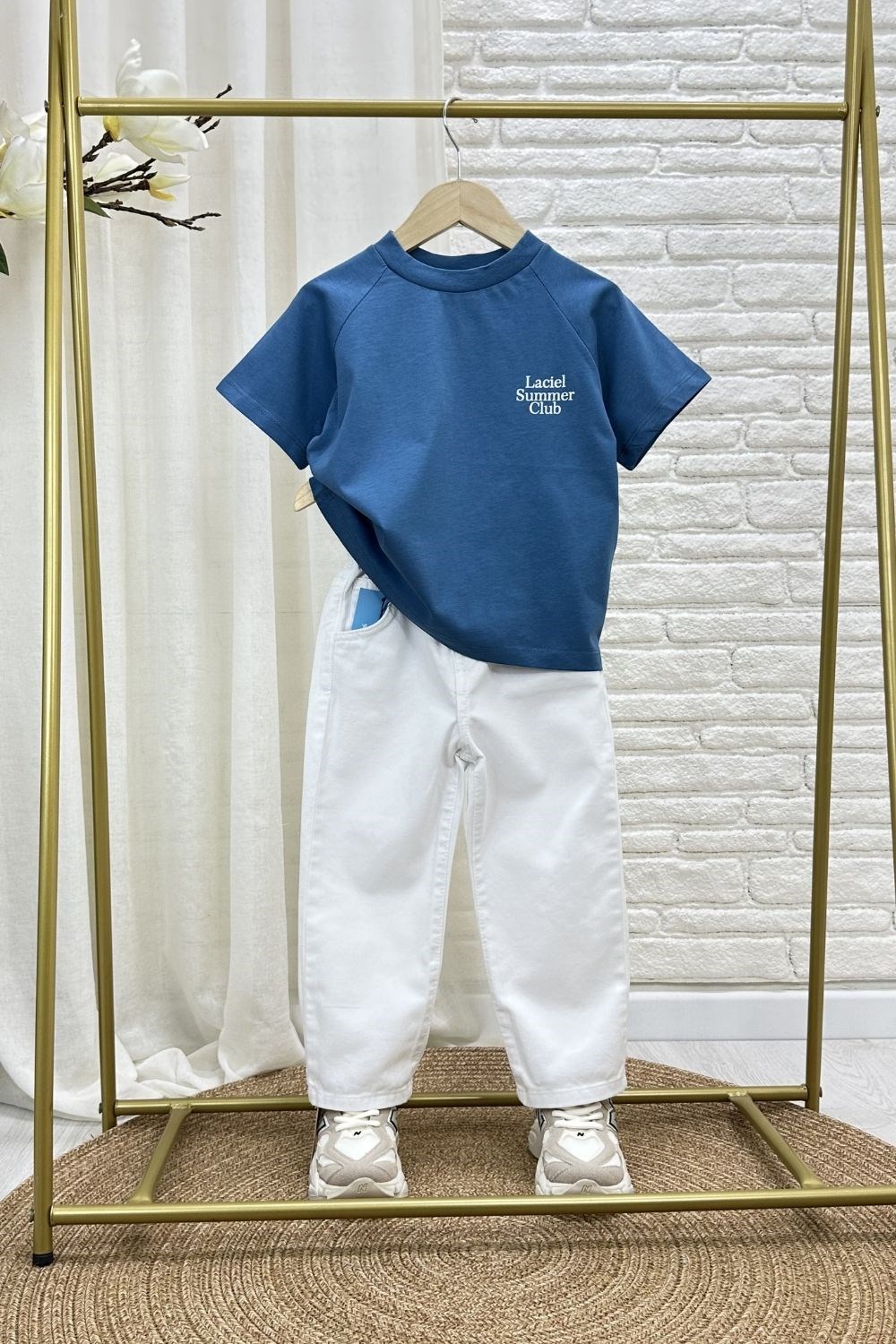 Unisex Laciel Summer Petrol Kısa Kol Tshirt