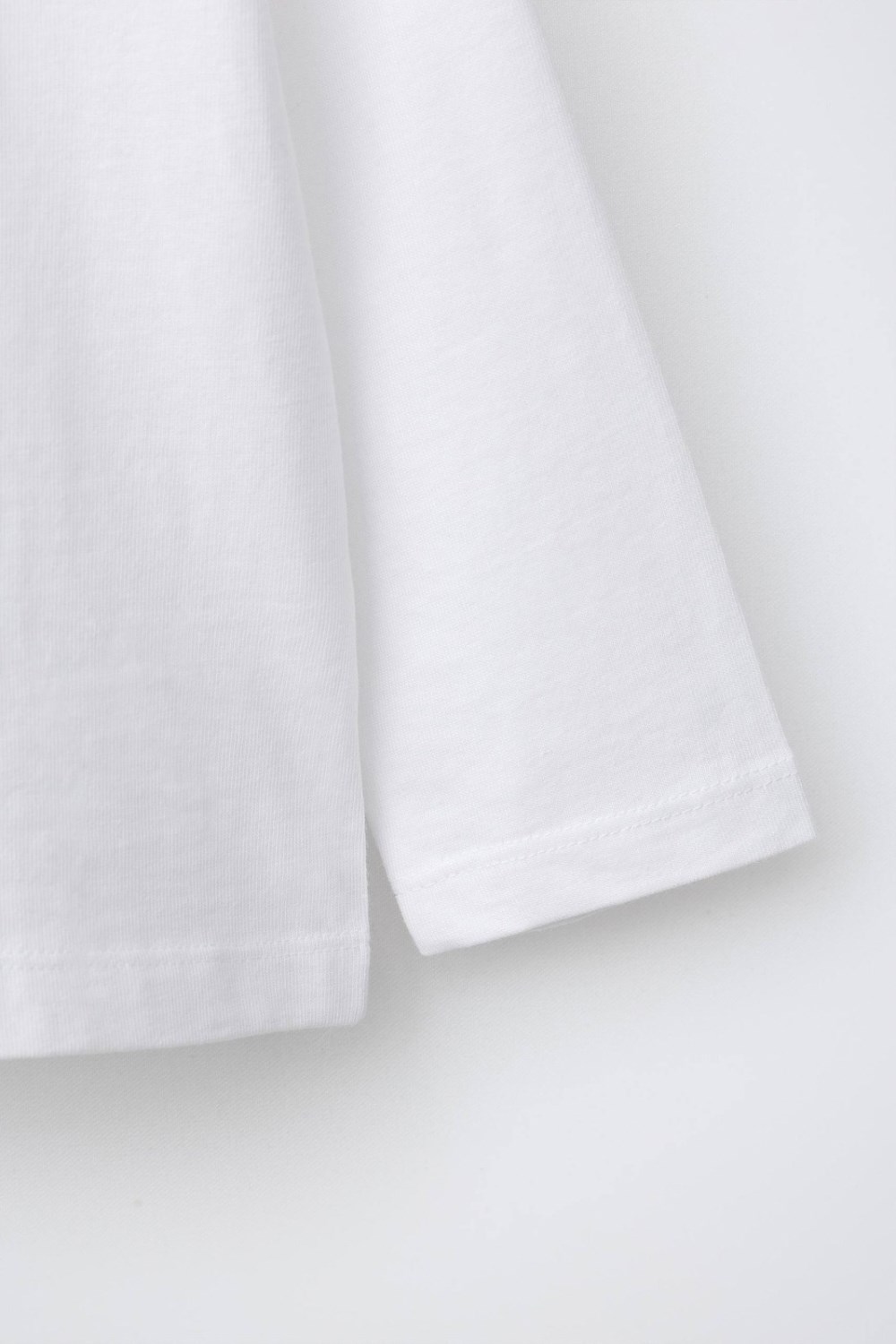 Unisex Laciel Uzun Kol Beyaz Tshirt