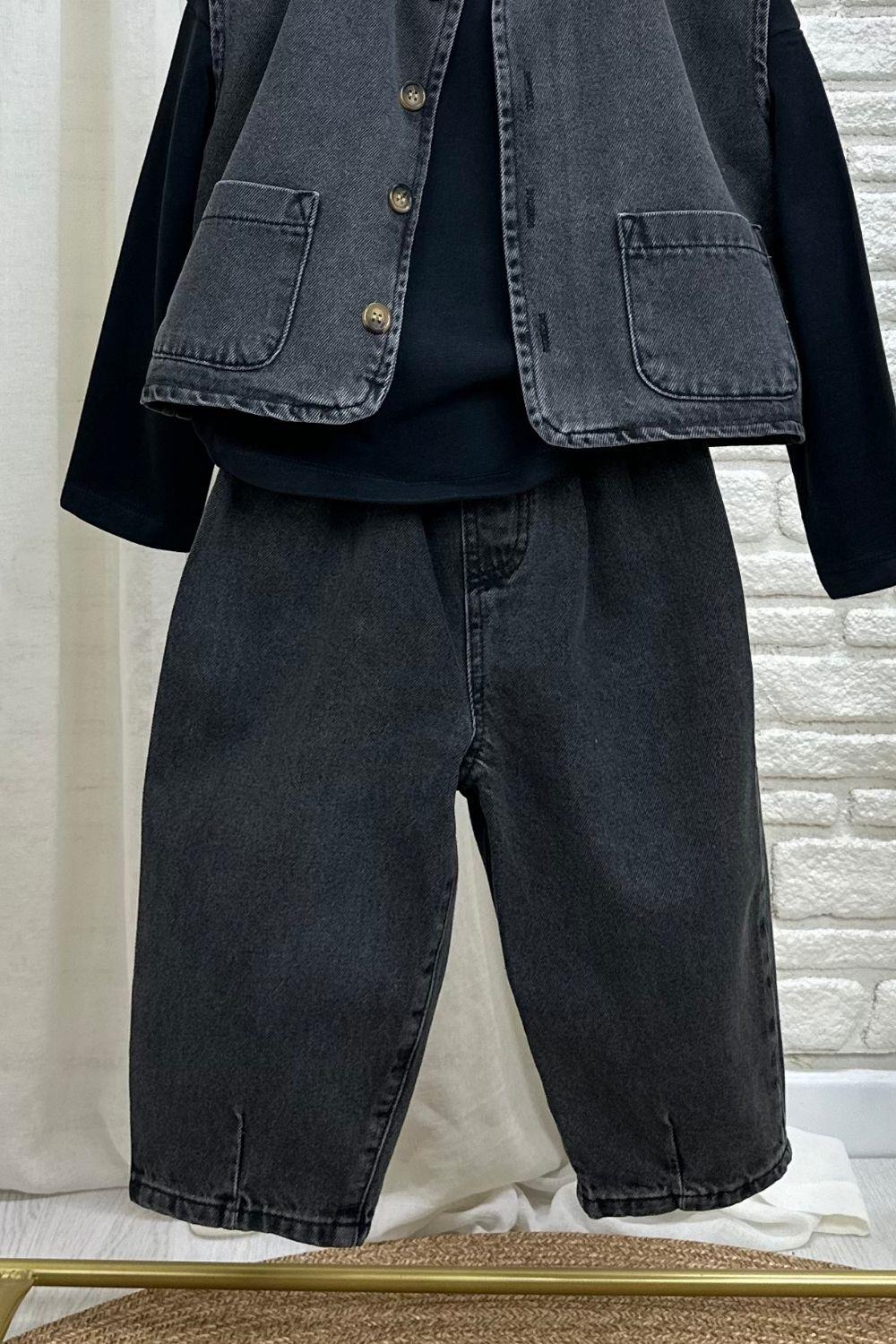 Unisex Laciel Yelek & Jean Denim Takım