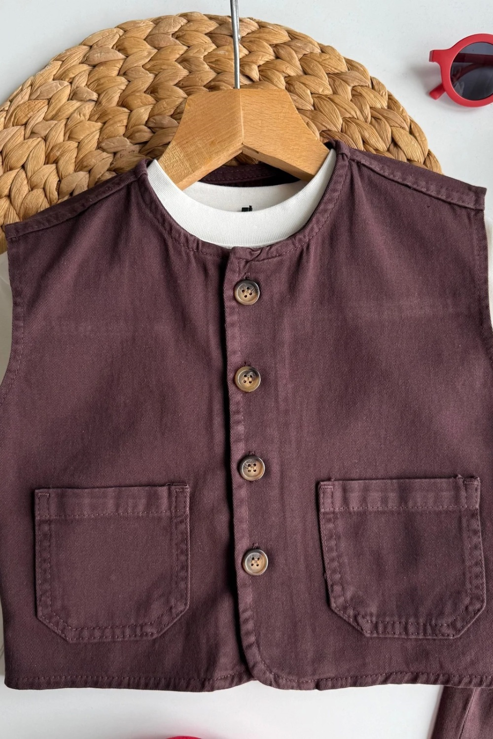 Unisex Laciel Yelekli Takım Denim Takım