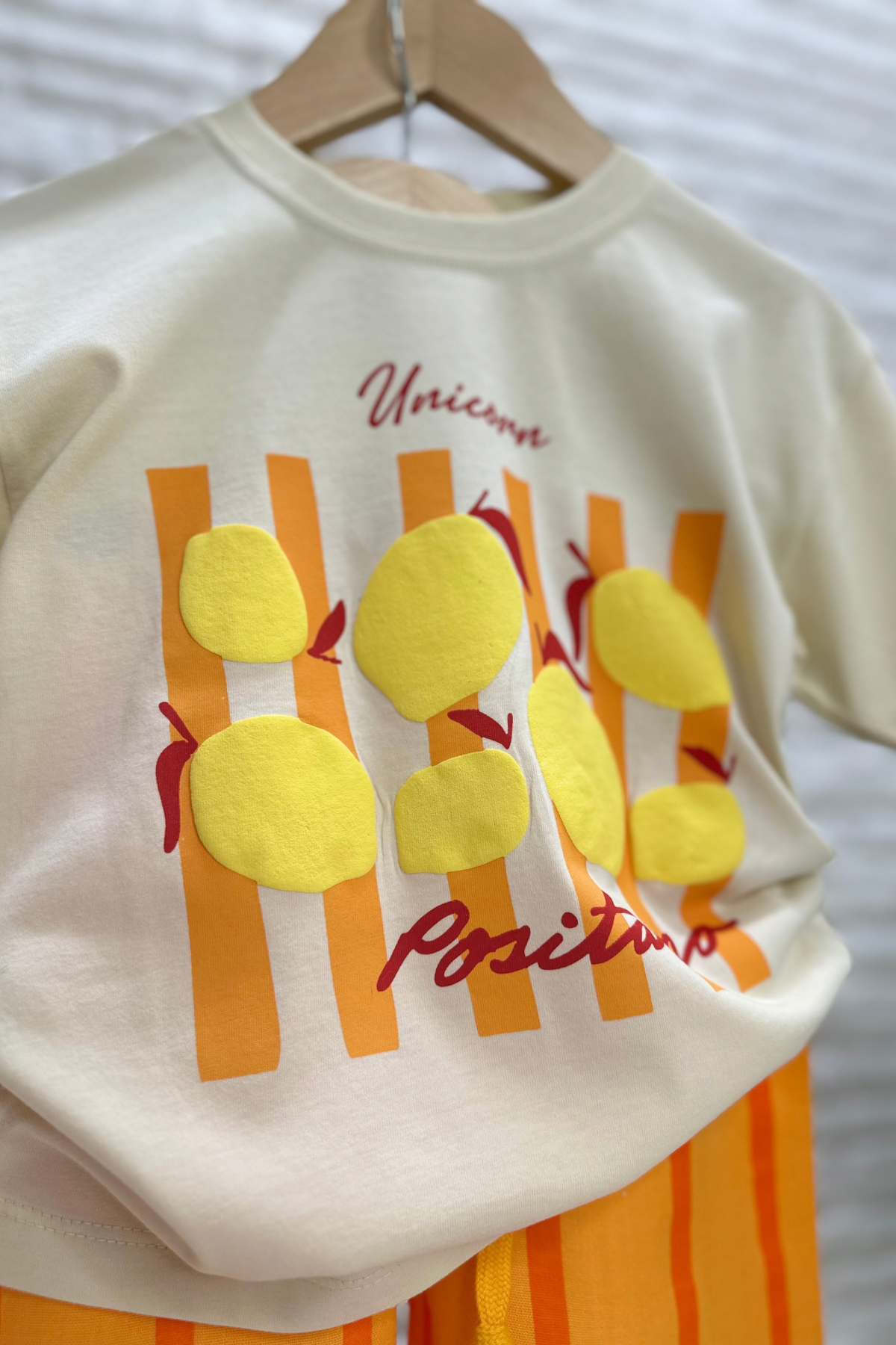 Unisex Limon Müslin Pantolon Takım 