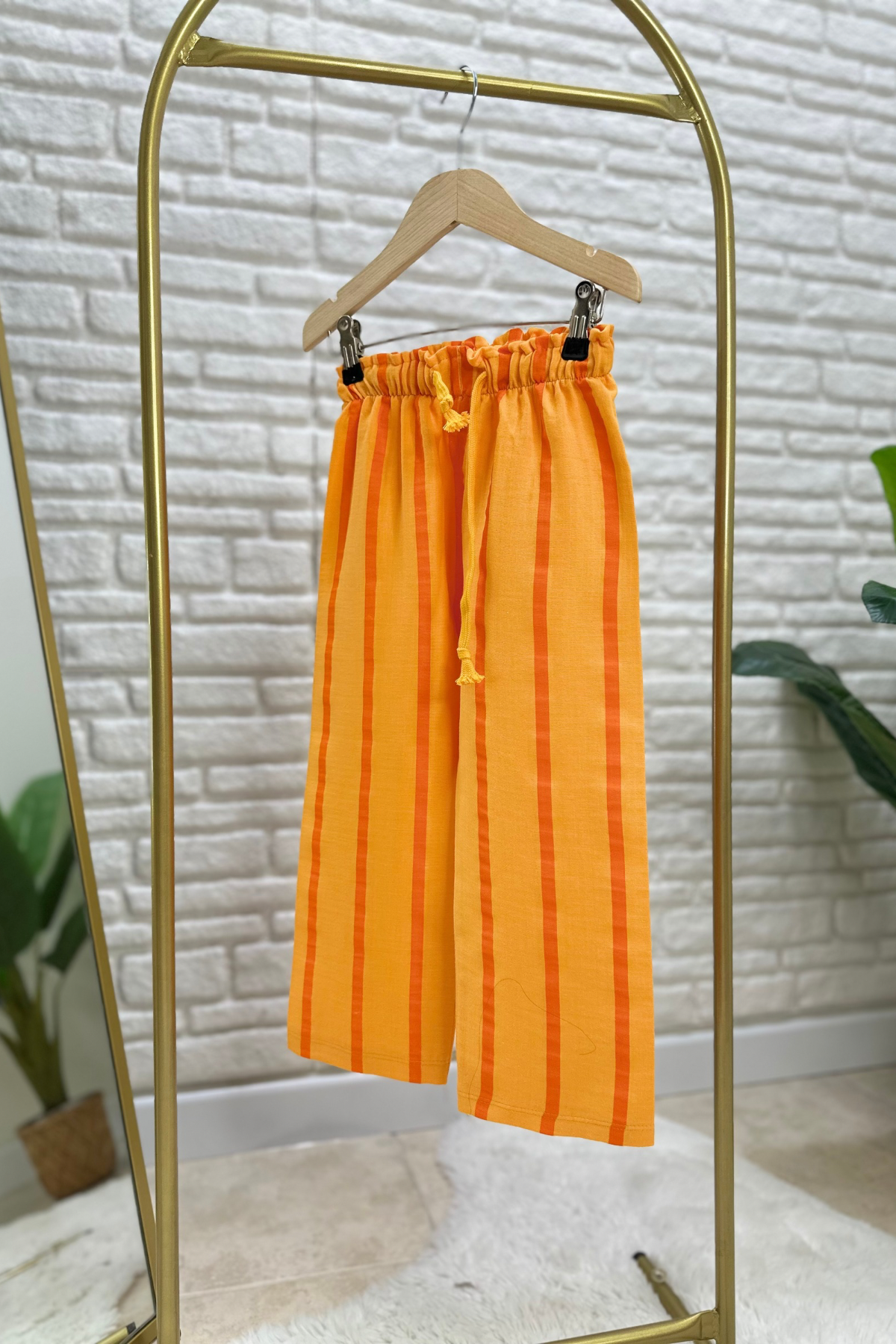 Unisex Limon Müslin Pantolon Takım 