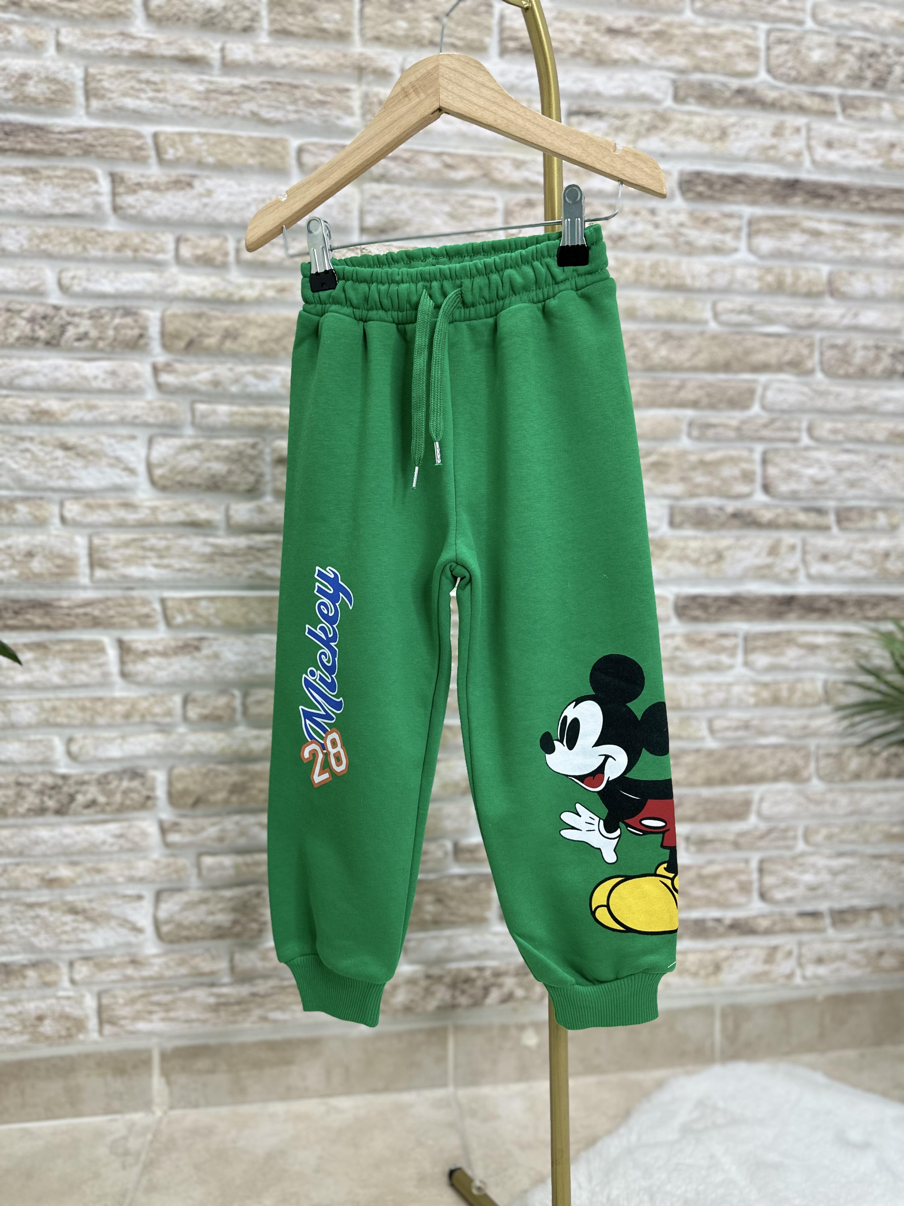 Unisex M Baskı Yeşil Mickey Takım