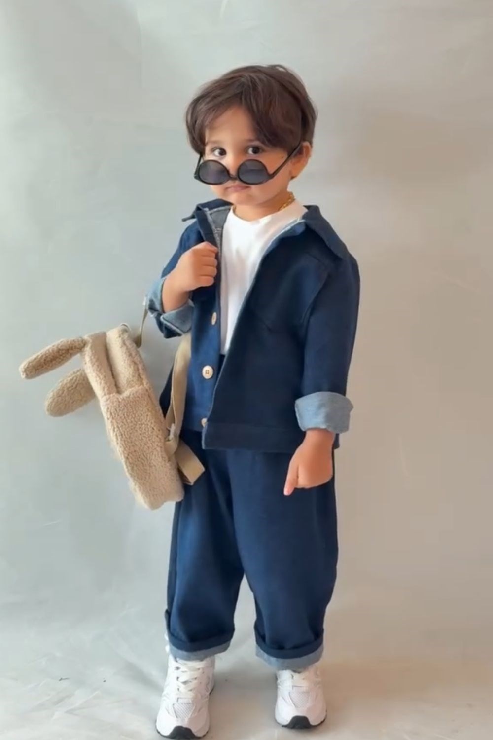 Unisex Mavi Denim Takım