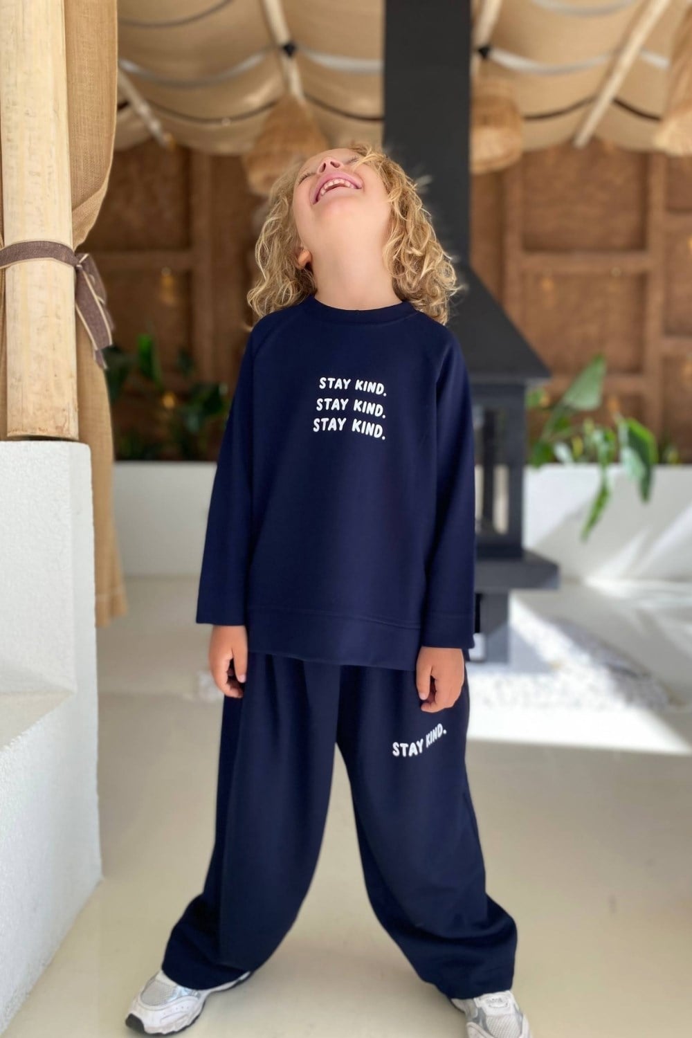 Unisex Mevsimlik Bisiklet Yaka Stay Kind Laci  Takım