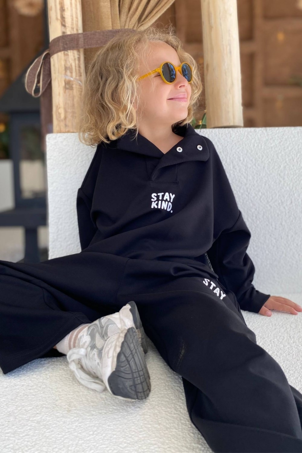 Unisex Mevsimlik Stay Kind Siyah Takım