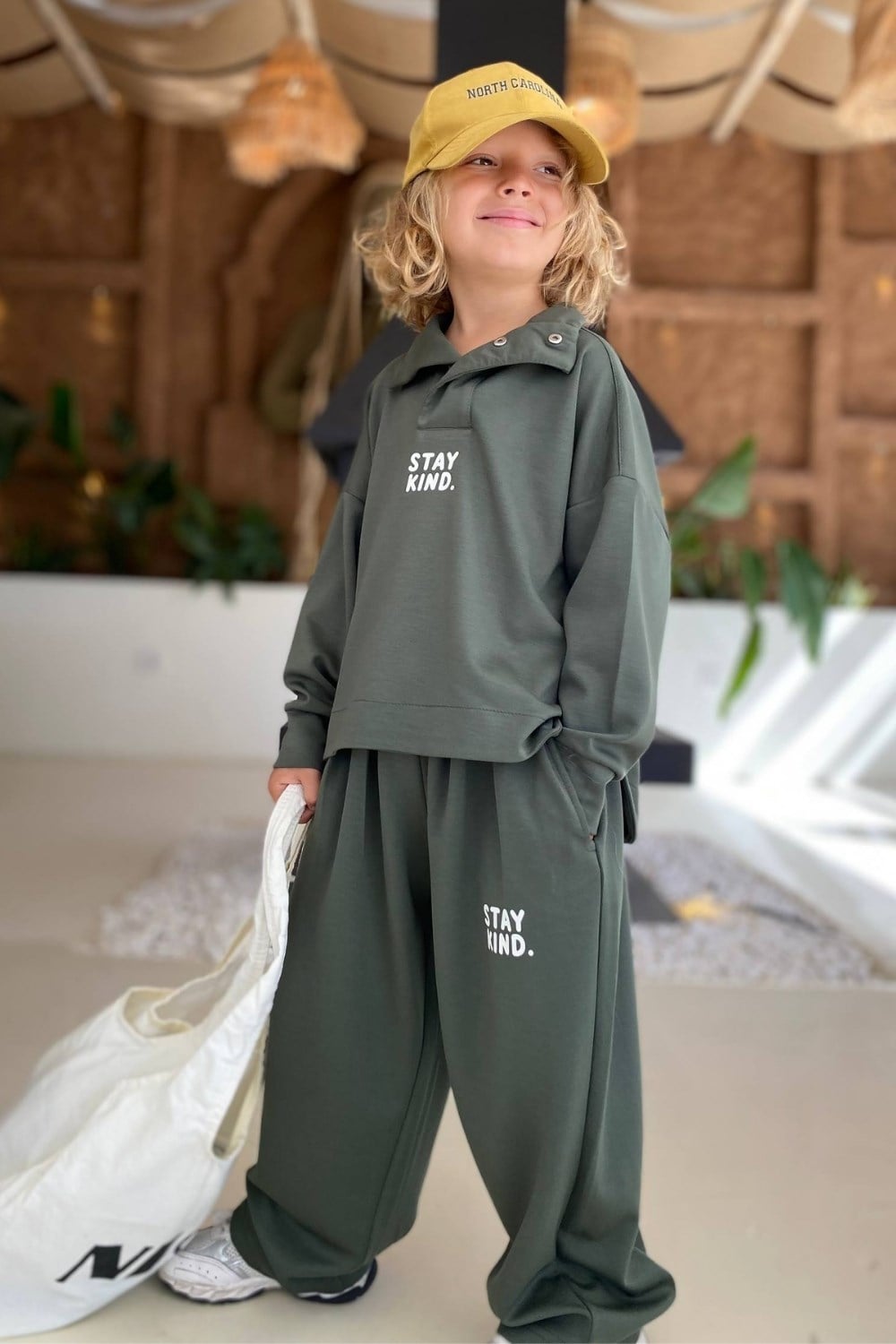 Unisex Mevsimlik Stay Kind Yeşil Takım