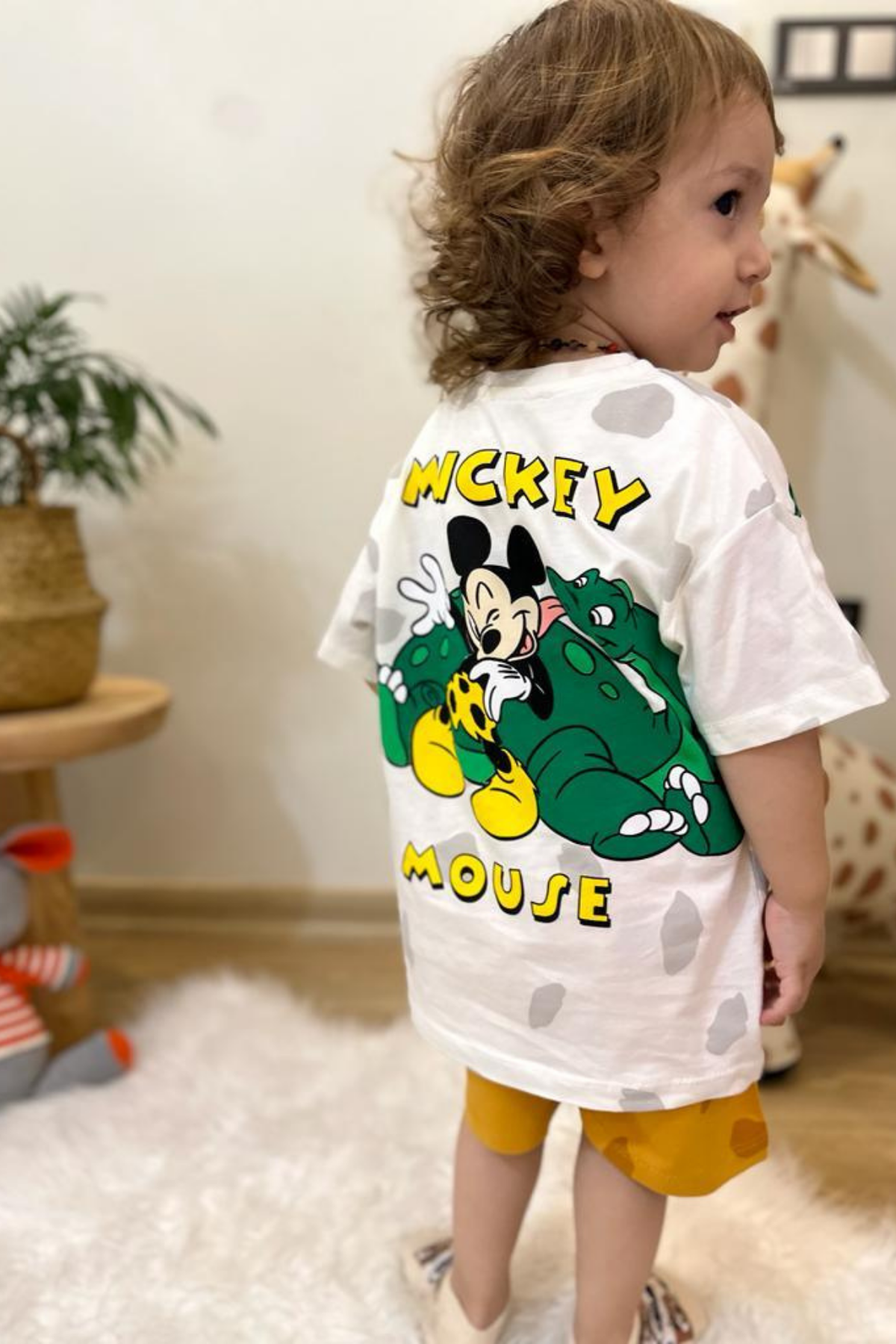 Unisex Mickey Hardal Şortlu Takım