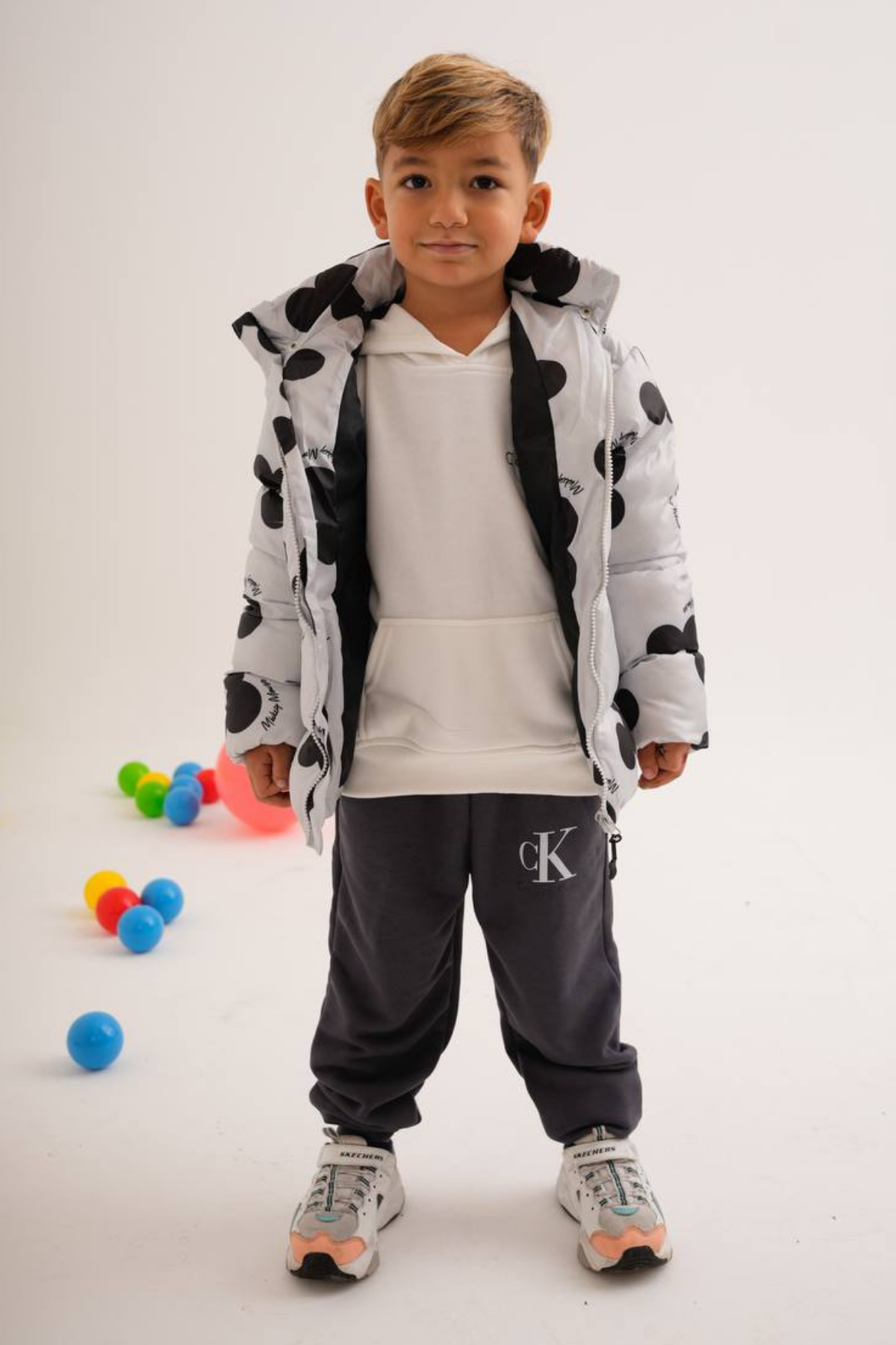 Unisex Mickey Şişme Mont