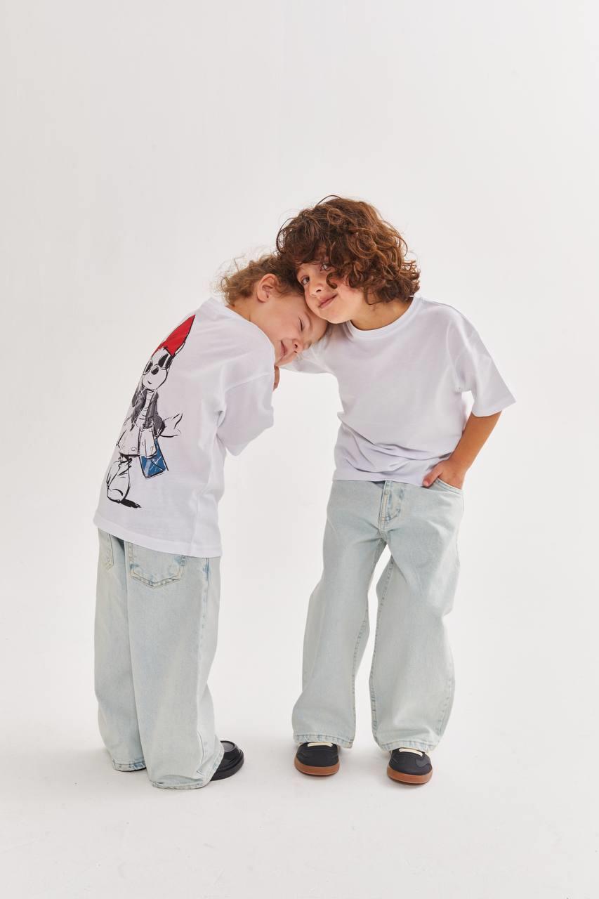 Unisex Mickey Tshirt & Jean Takım